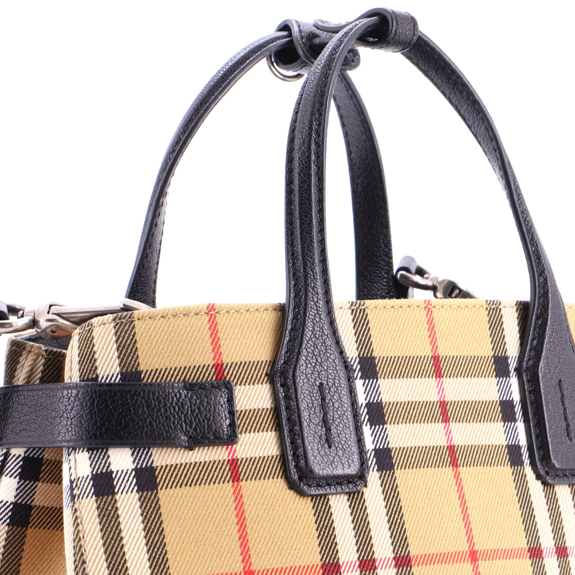 Banner Tote Vintage Check Canvas Small - Image 6