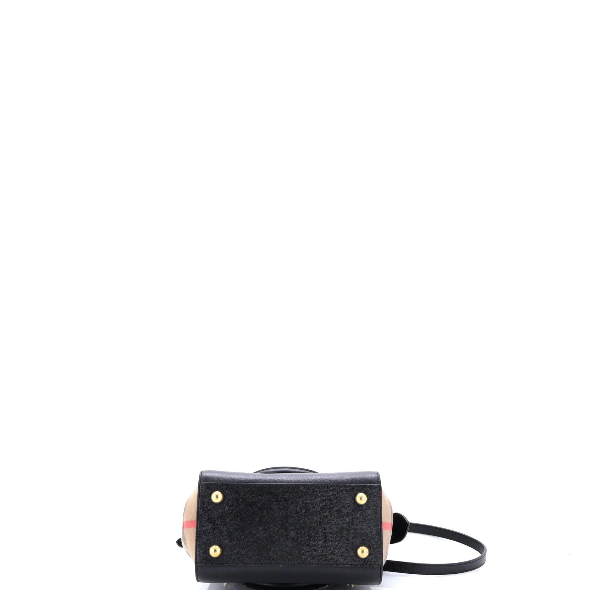 Banwell Tote Leather and House Check Canvas Mini - Image 4