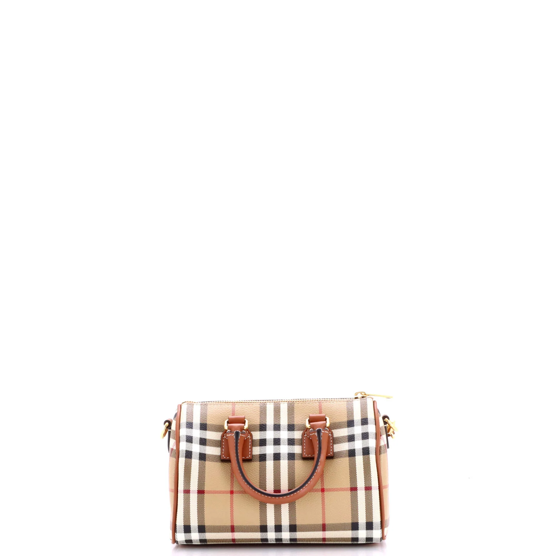 Bowling Bag Vintage Check Coated Canvas Mini - Image 3