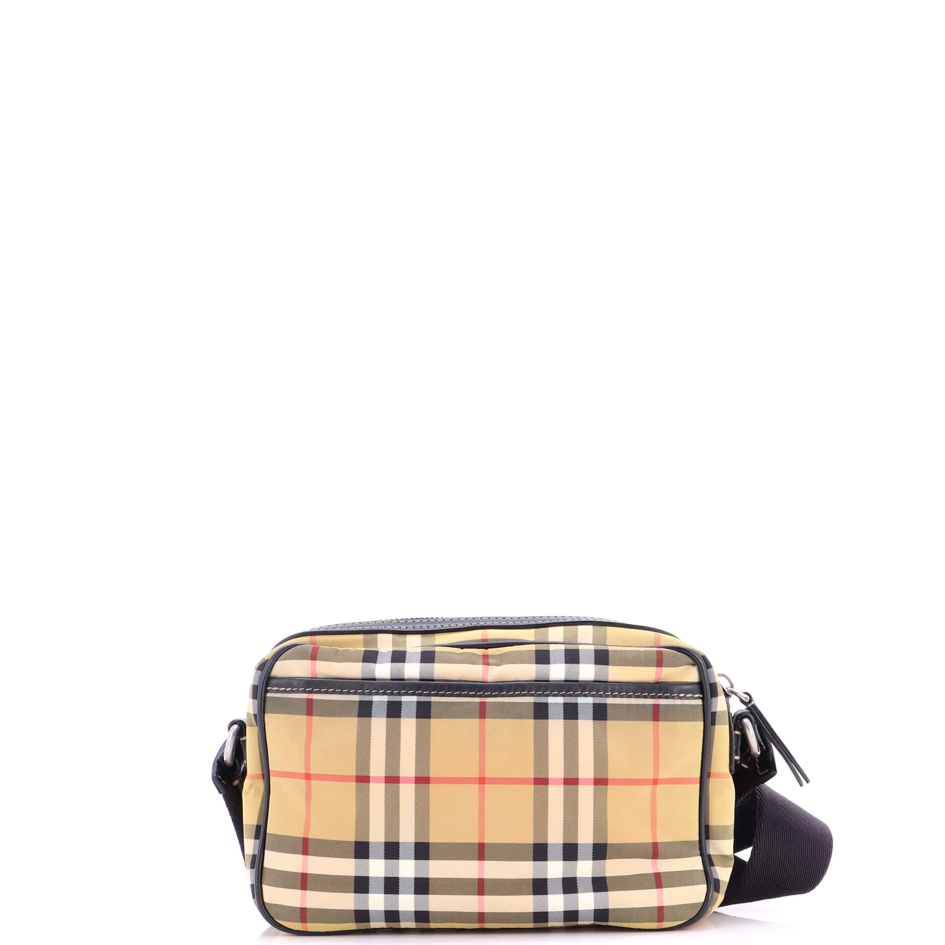 Front Pocket Crossbody Bag Vintage Check Canvas - Image 6