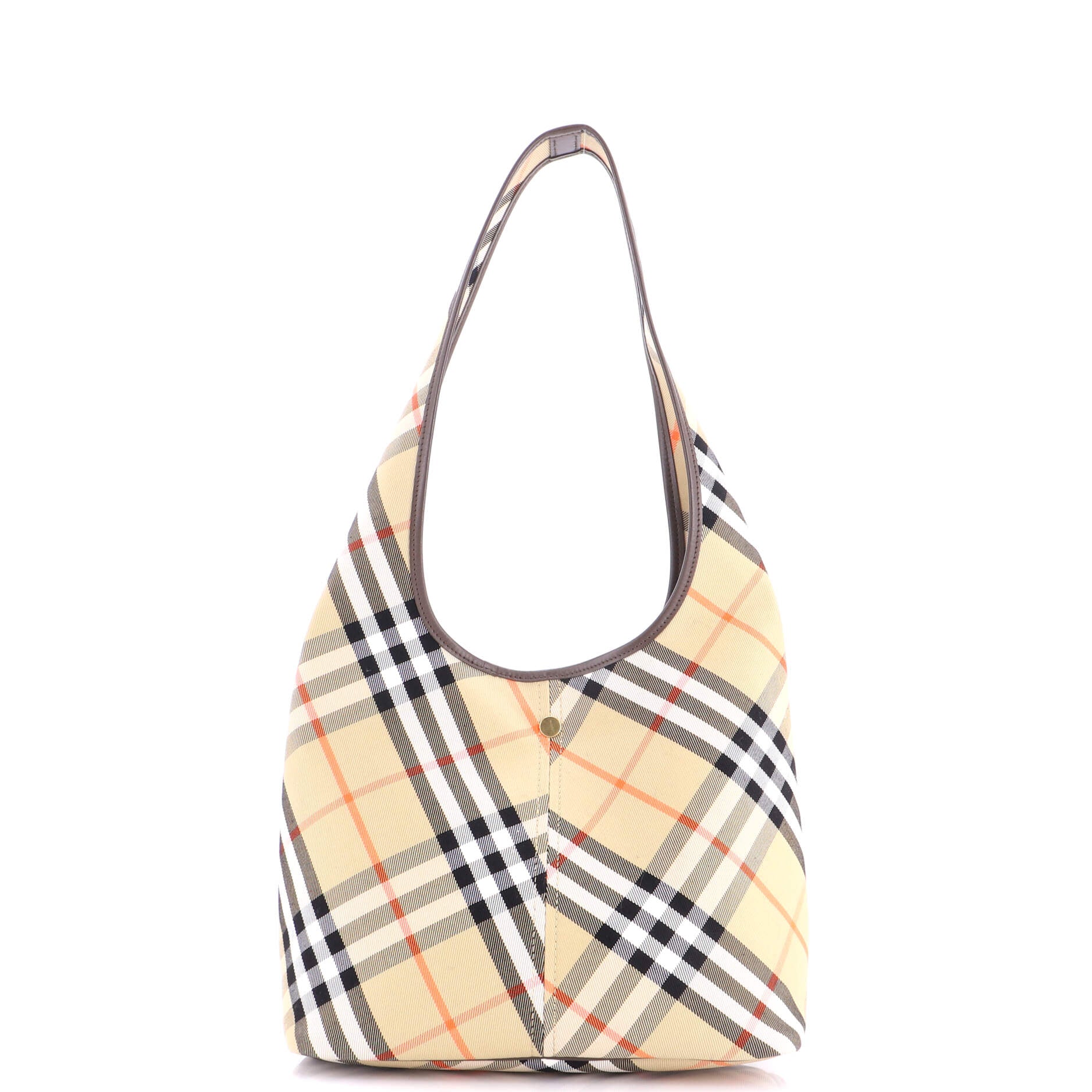 Hobo Shoulder Bag Vintage Check Canvas Small - Image 3