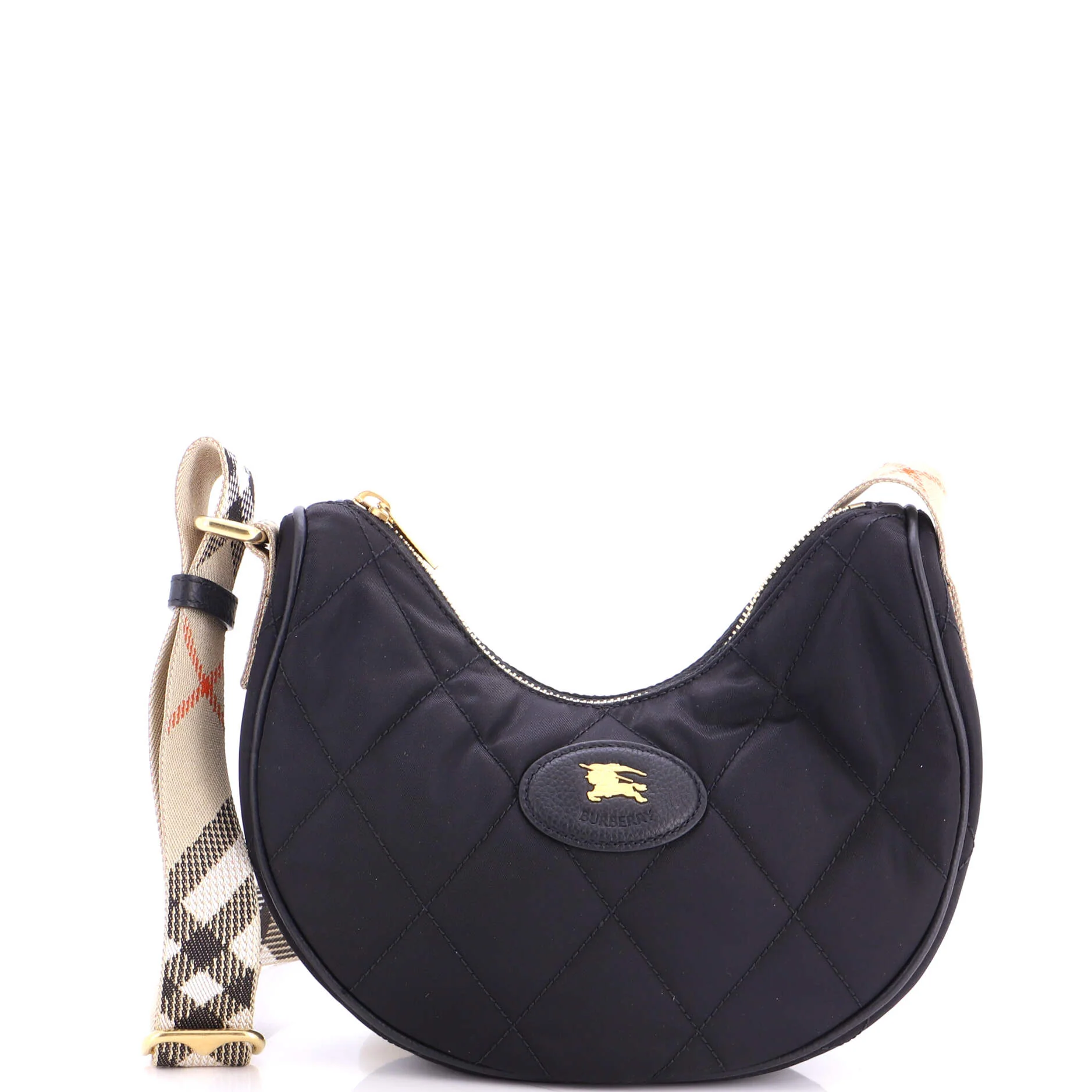 Horseshoe Crossbody Bag Quilted Nylon