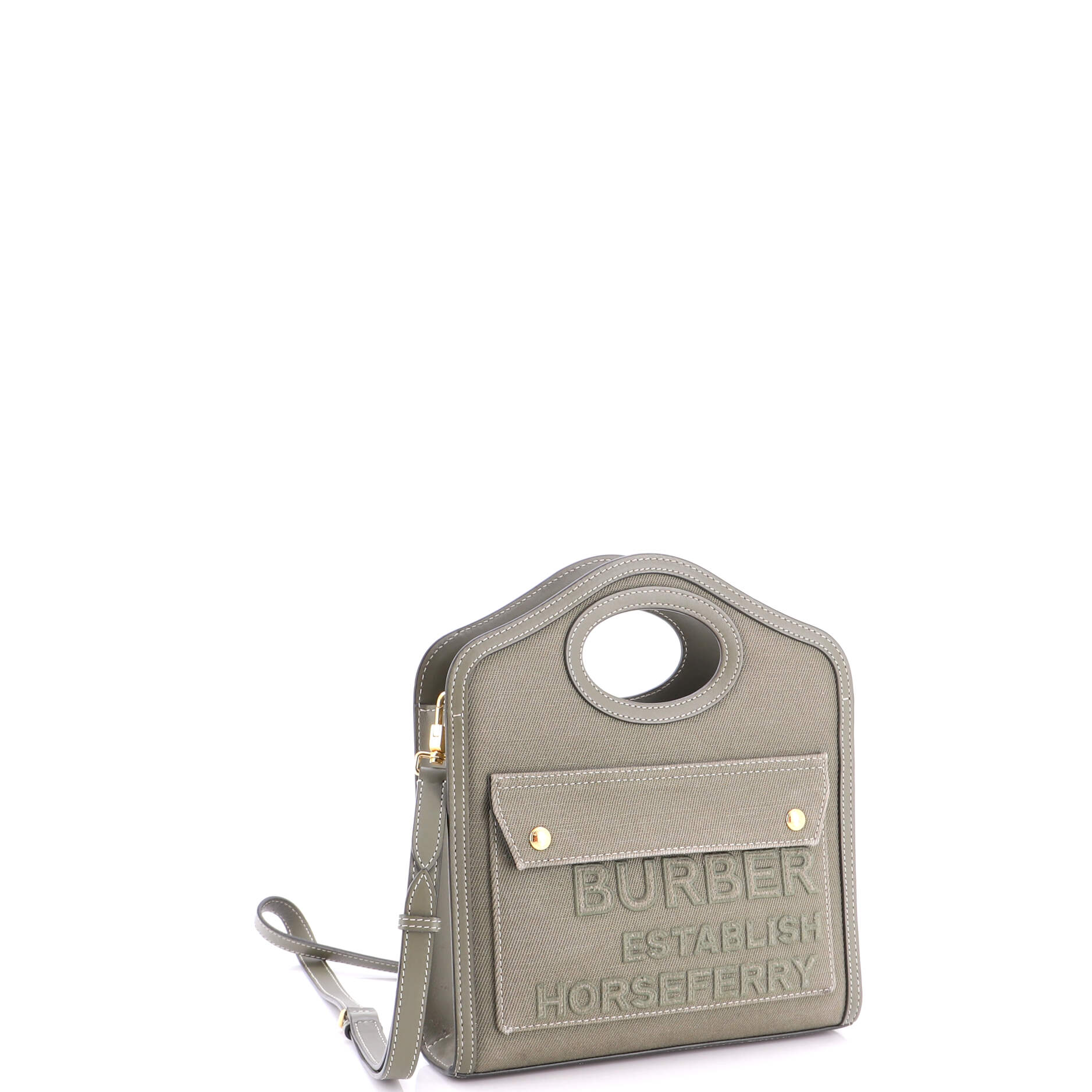 Logo Pocket Tote Canvas with Leather Mini - Image 2