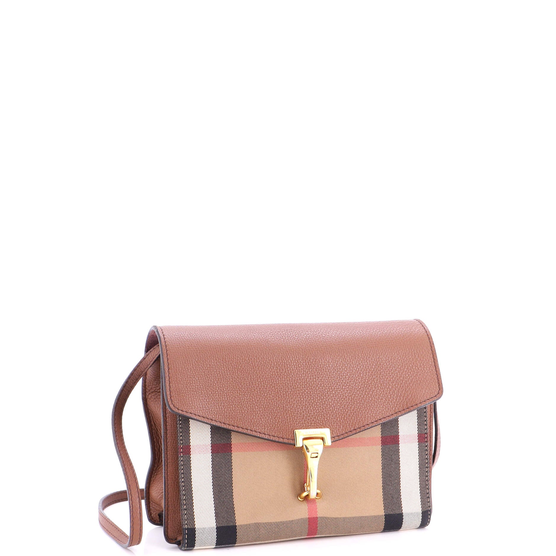Macken Crossbody Bag Leather and House Check Canvas Baby - Image 2