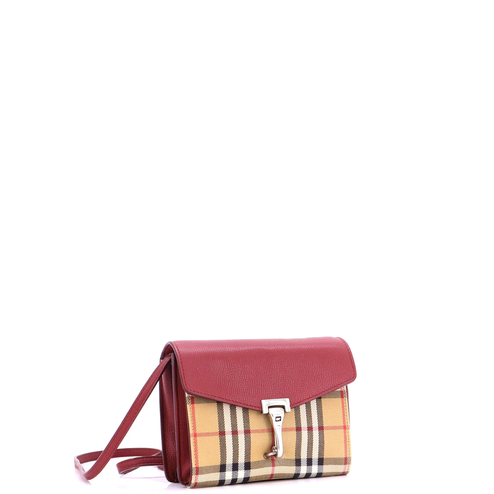 Macken Crossbody Bag Leather and Vintage Check Canvas Baby - Image 3