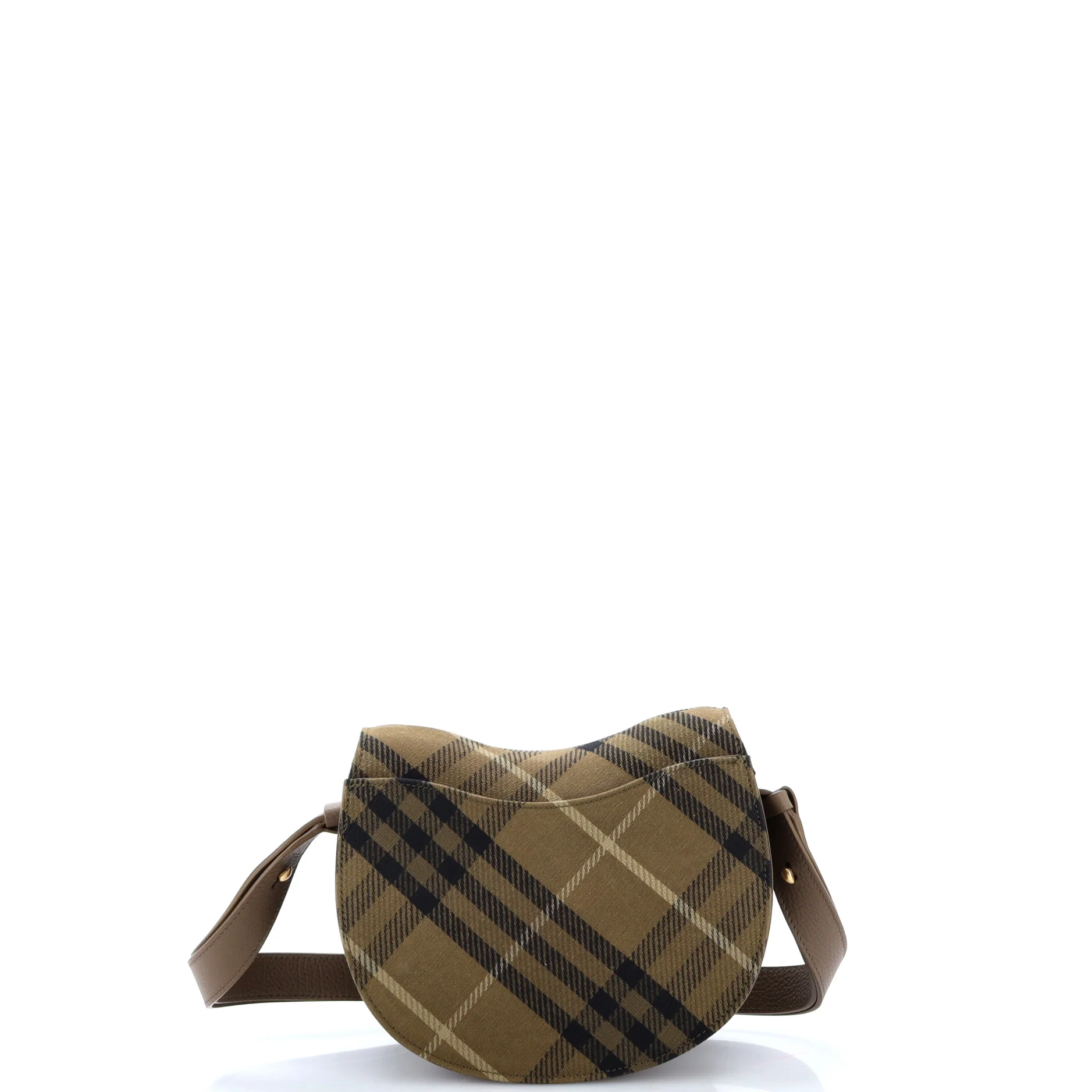 Rocking Horse Shoulder Bag Check Jacquard with Leather Mini - Image 3