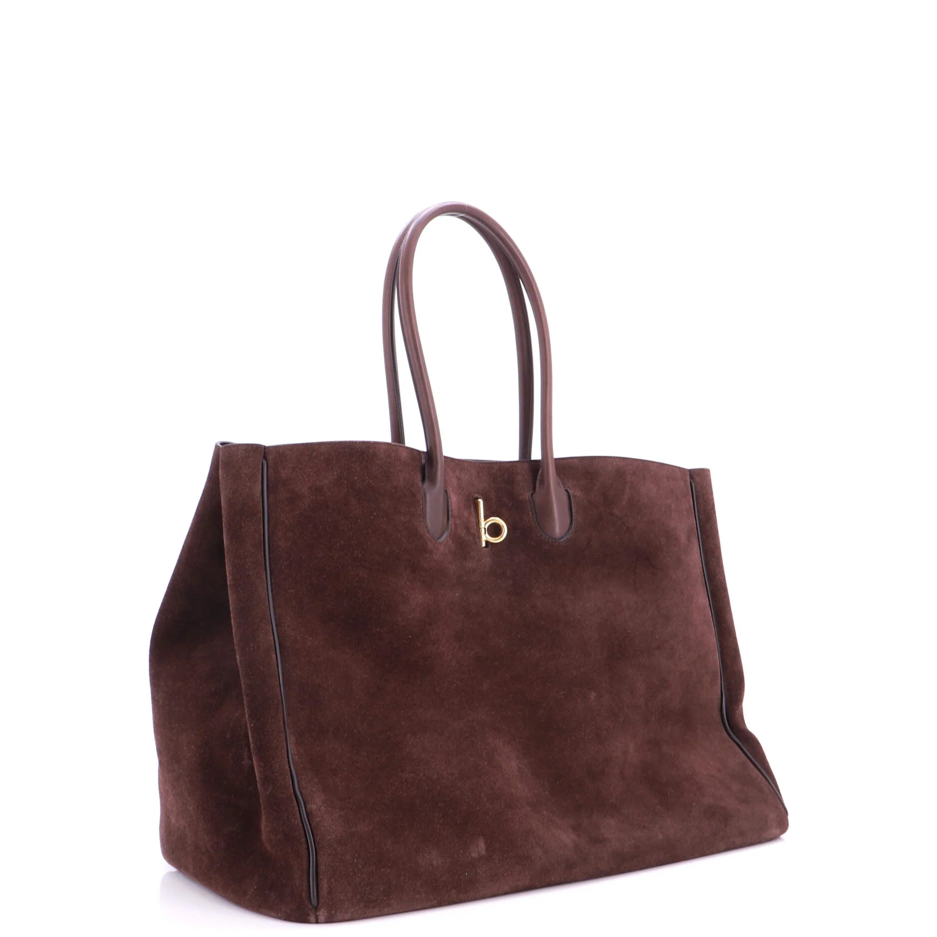 Rocking Horse Tote Bag Leather with Suede Large - Image 2