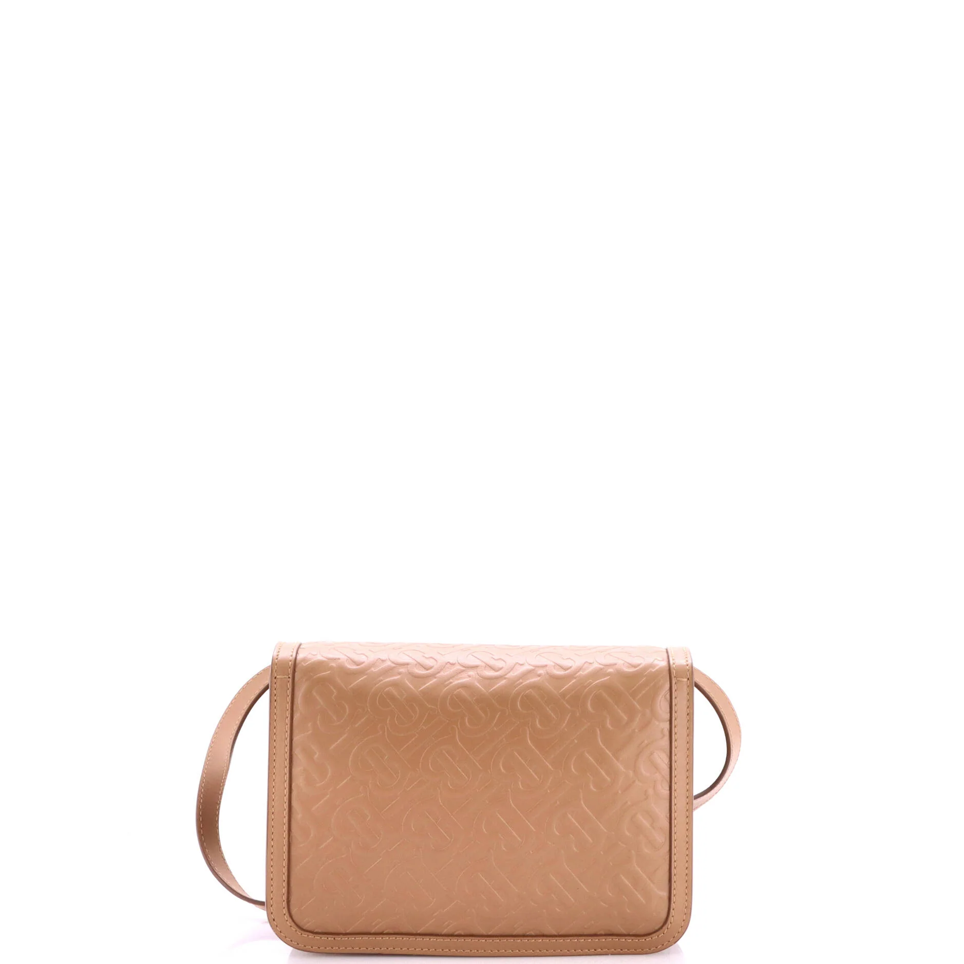 TB Flap Bag Monogram Embossed Leather Small - Image 3