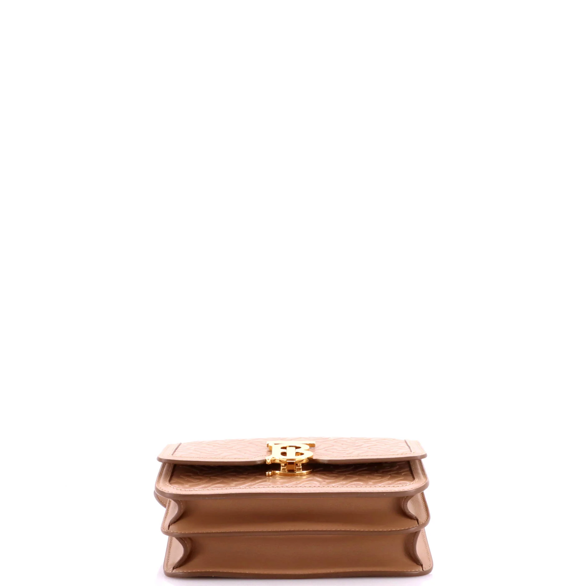TB Flap Bag Monogram Embossed Leather Small - Image 4