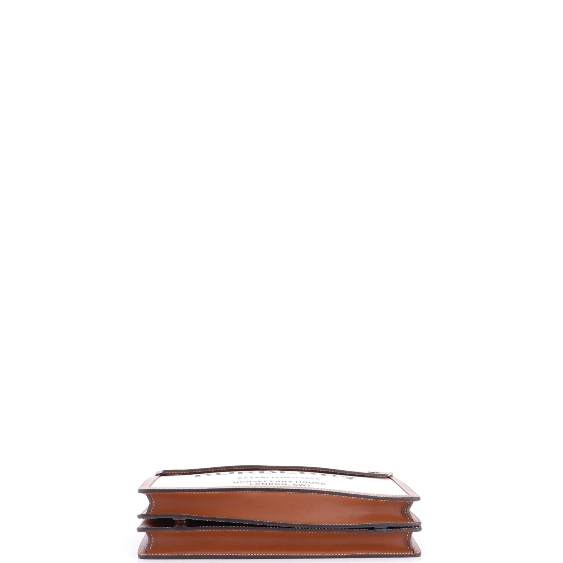 Title Pocket Bag Horseferry Print Canvas with Leather Small - Image 4