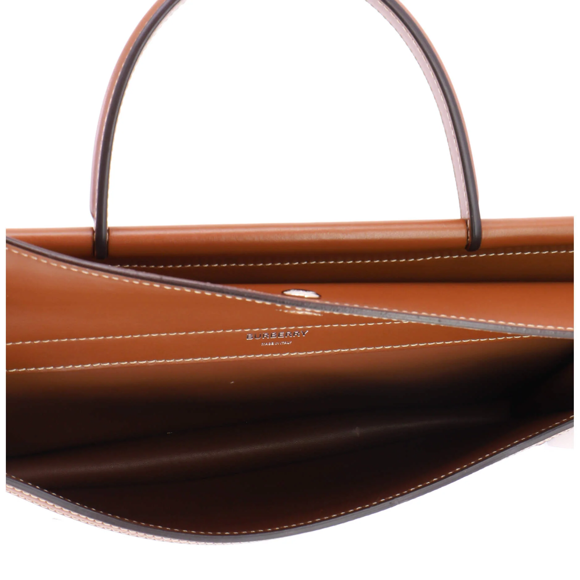 Title Pocket Bag Horseferry Print Canvas with Leather Small - Image 5