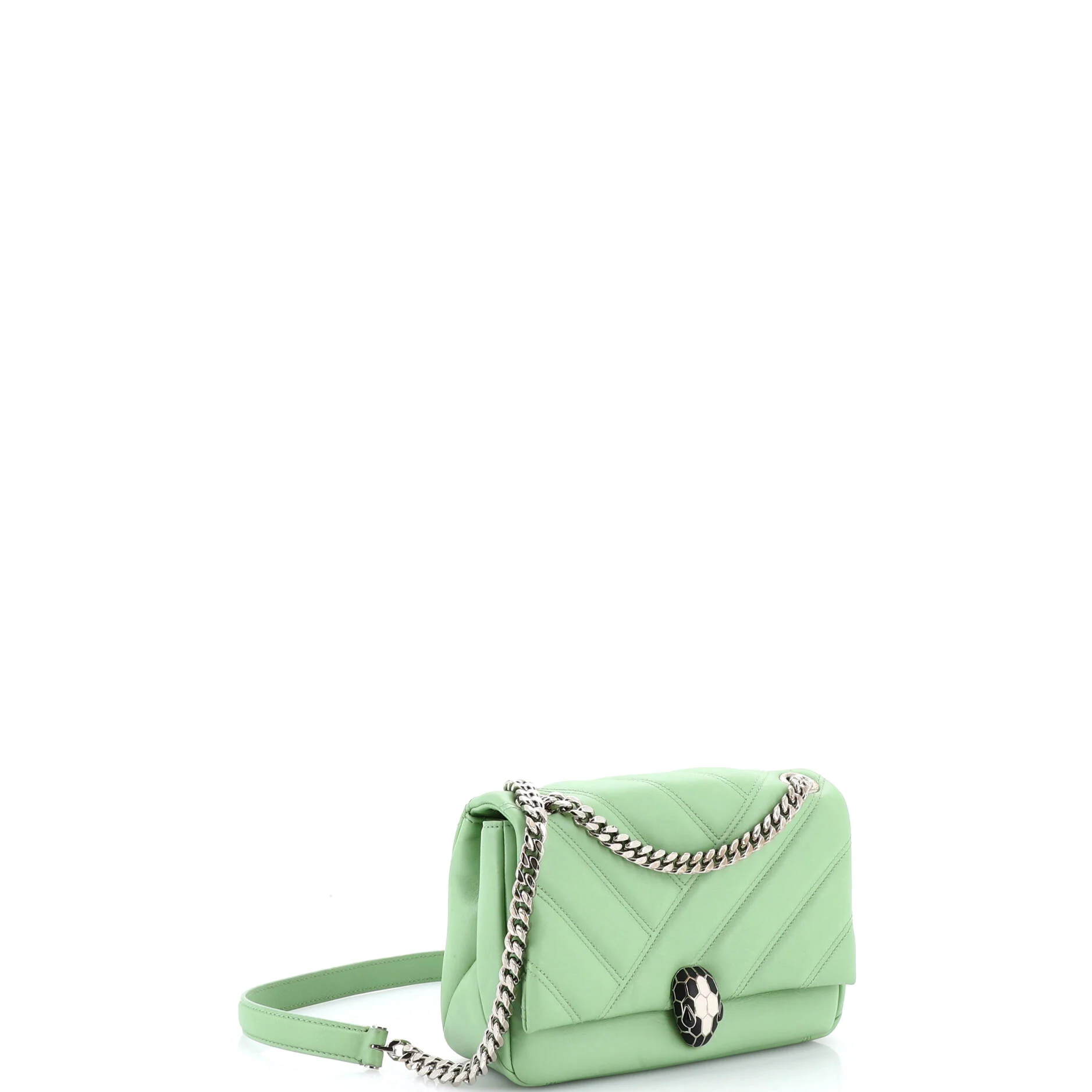 Serpenti Cabochon Shoulder Bag Diagonal Quilted Leather Small - Image 2