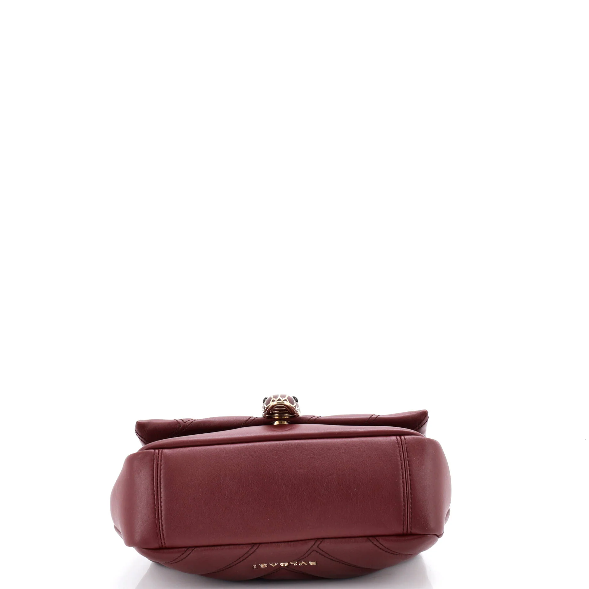 Serpenti Cabochon Shoulder Bag Diagonal Quilted Leather Small - Image 4
