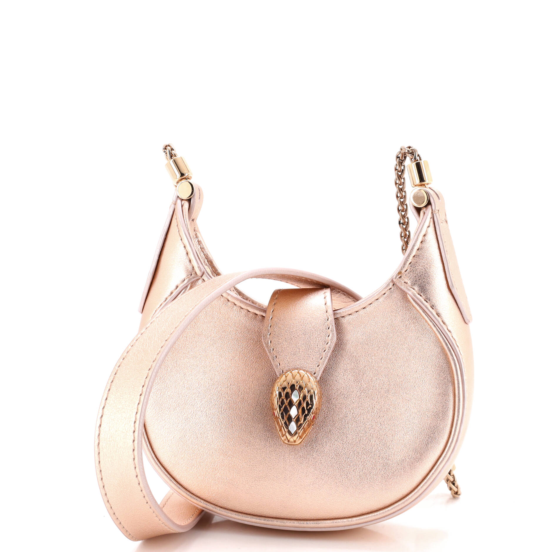 Serpenti Ellipse Crossbody Bag Leather Micro