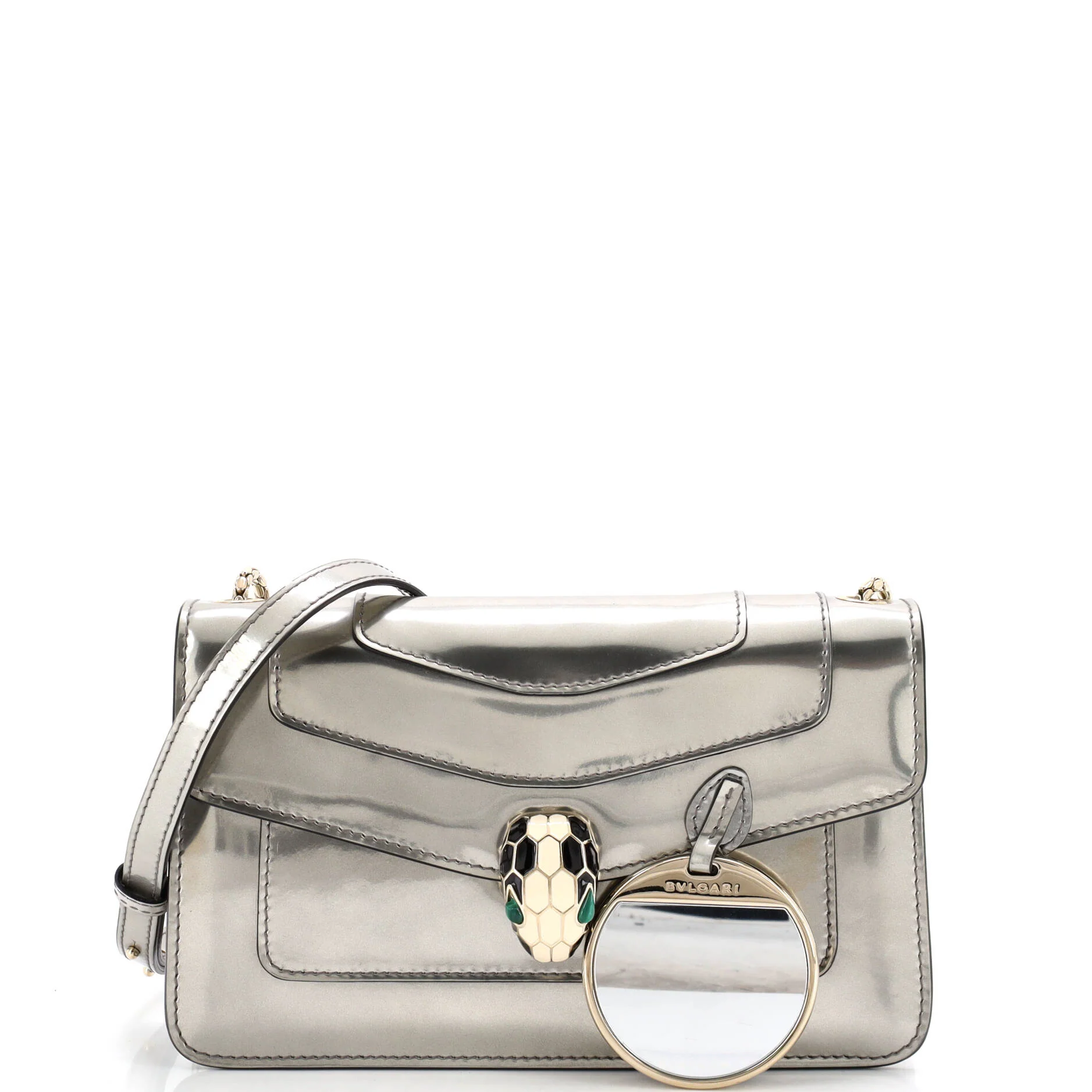 Serpenti Forever Shoulder Bag Patent Small - Image 2