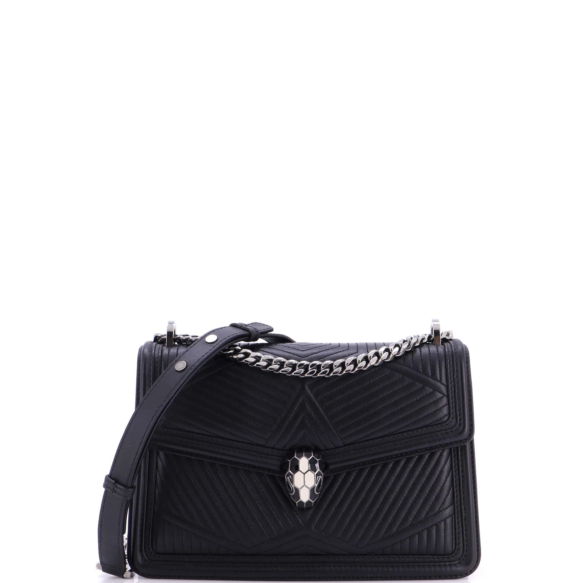Serpenti Forever Shoulder Bag Quilted Leather Small
