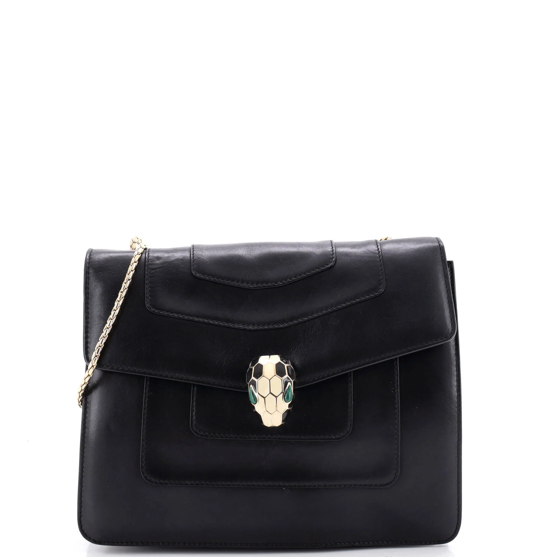 Serpenti Forever Square Shoulder Bag Leather Medium