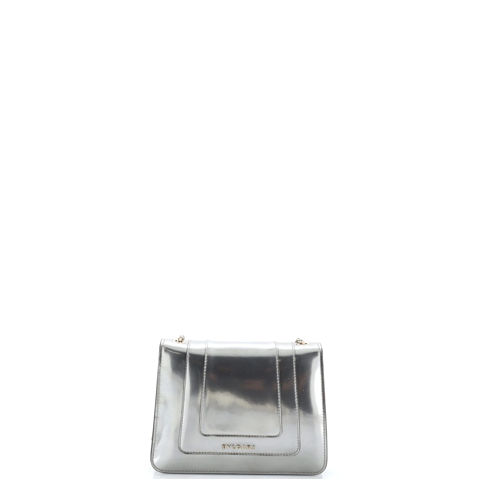 Serpenti Forever Square Shoulder Bag Metallic Leather Small - Image 3
