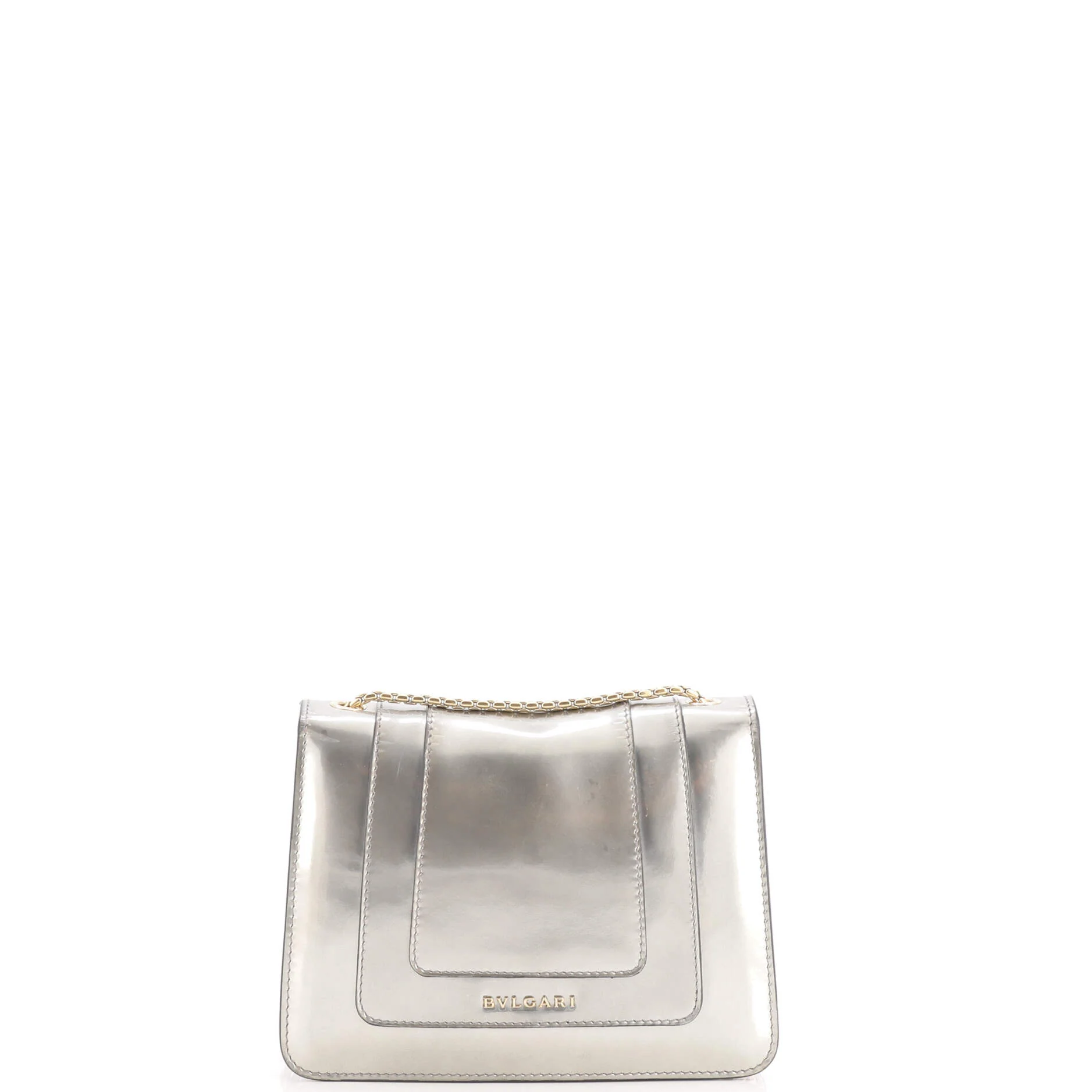 Serpenti Forever Square Shoulder Bag Metallic Leather Small - Image 3