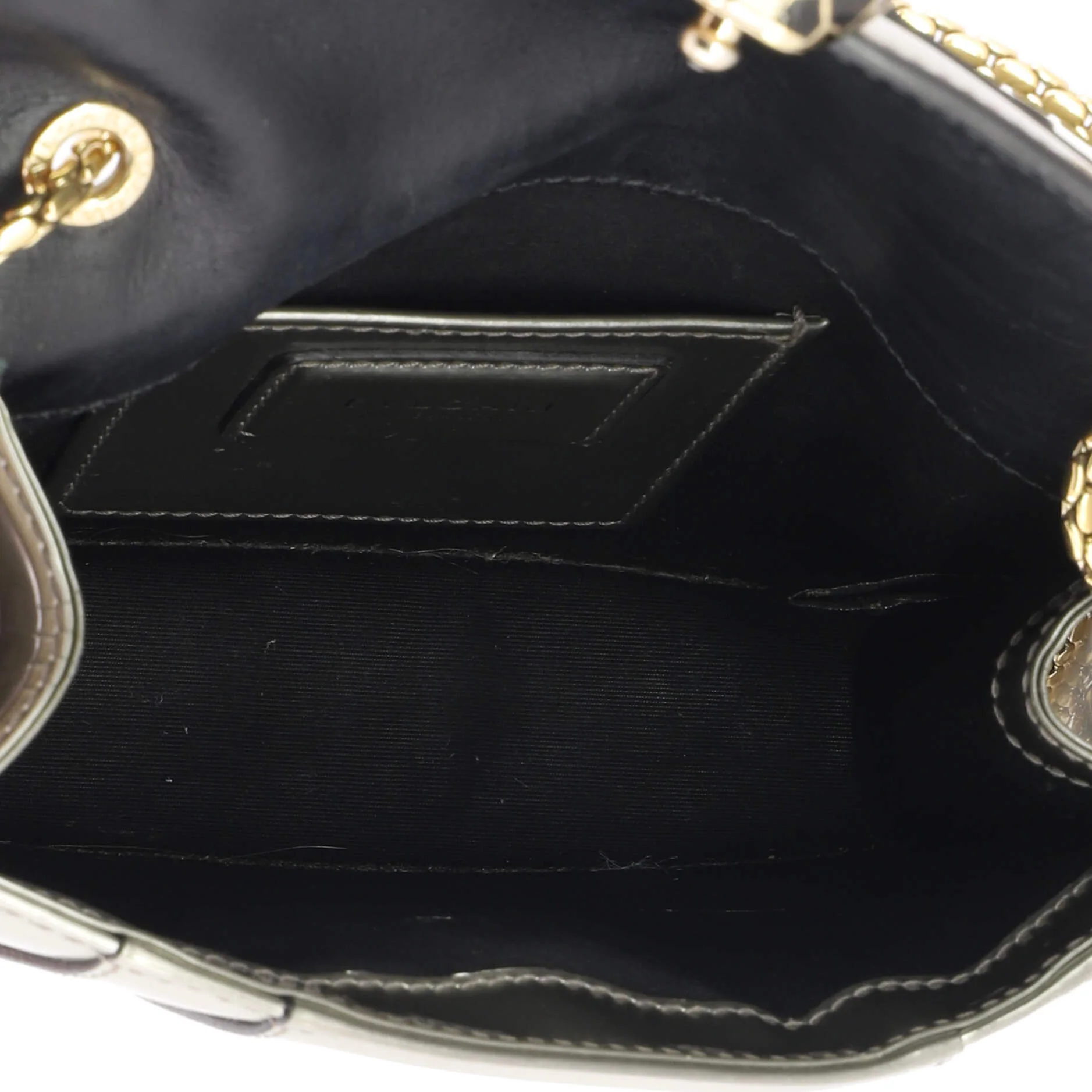 Serpenti Forever Square Shoulder Bag Metallic Leather Small - Image 5