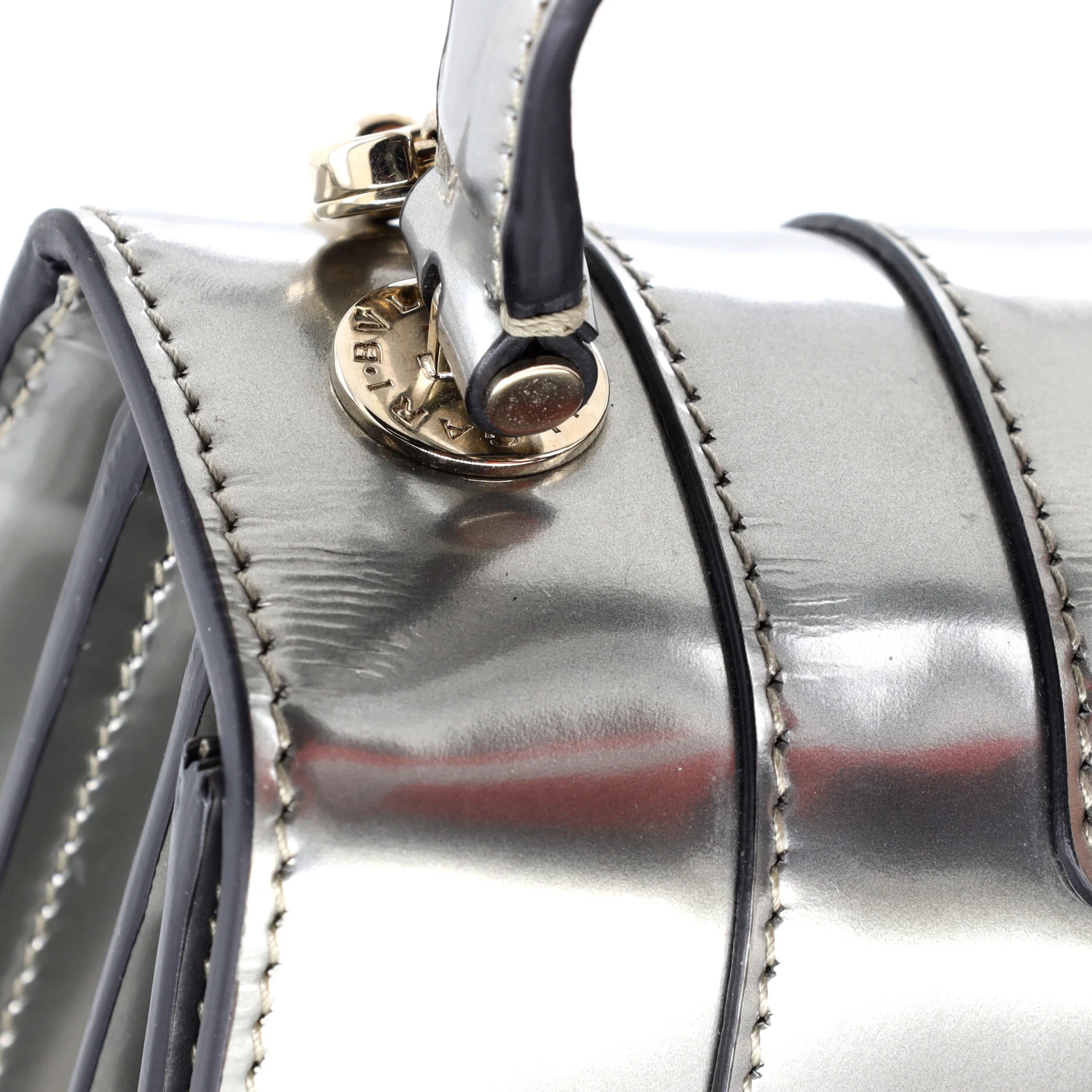 Serpenti Forever Top Handle Bag Patent Small - Image 7
