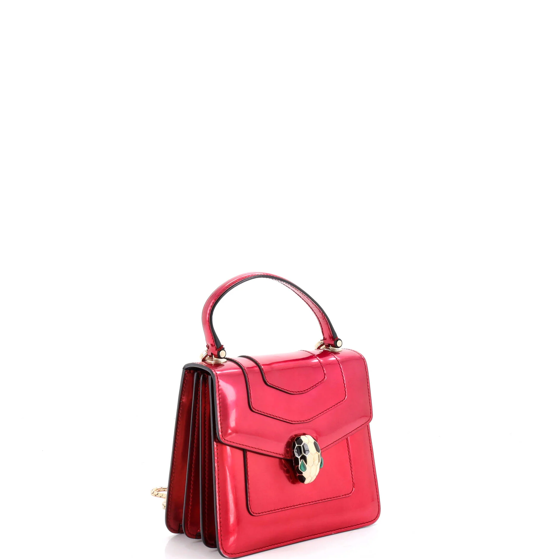 Serpenti Forever Top Handle Bag Patent Small - Image 2