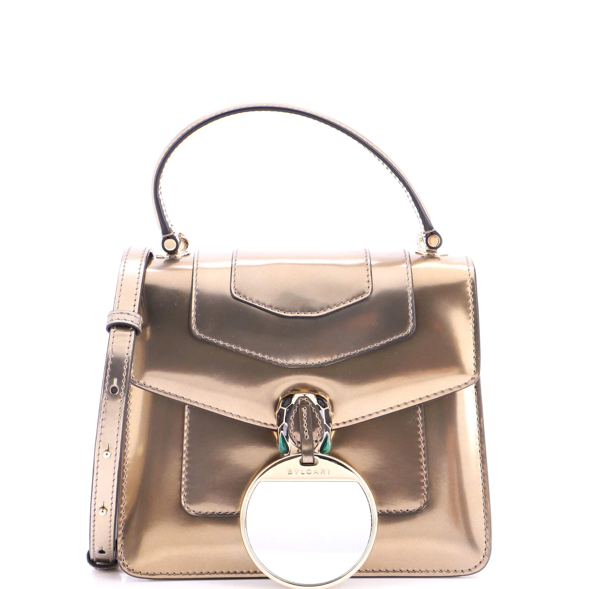 Serpenti Top Handle Bag Patent Small - Image 2