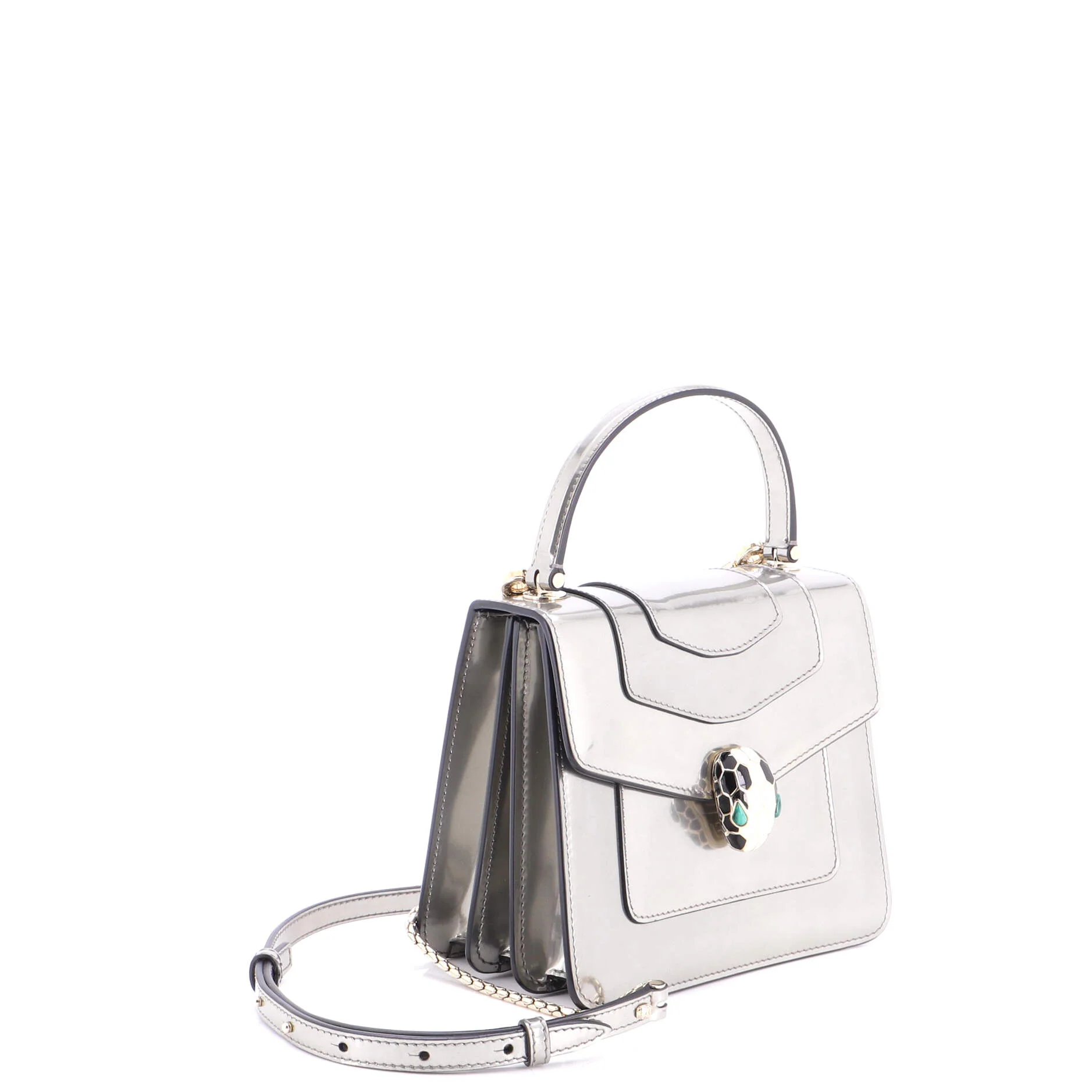 Serpenti Top Handle Bag Patent Small - Image 2