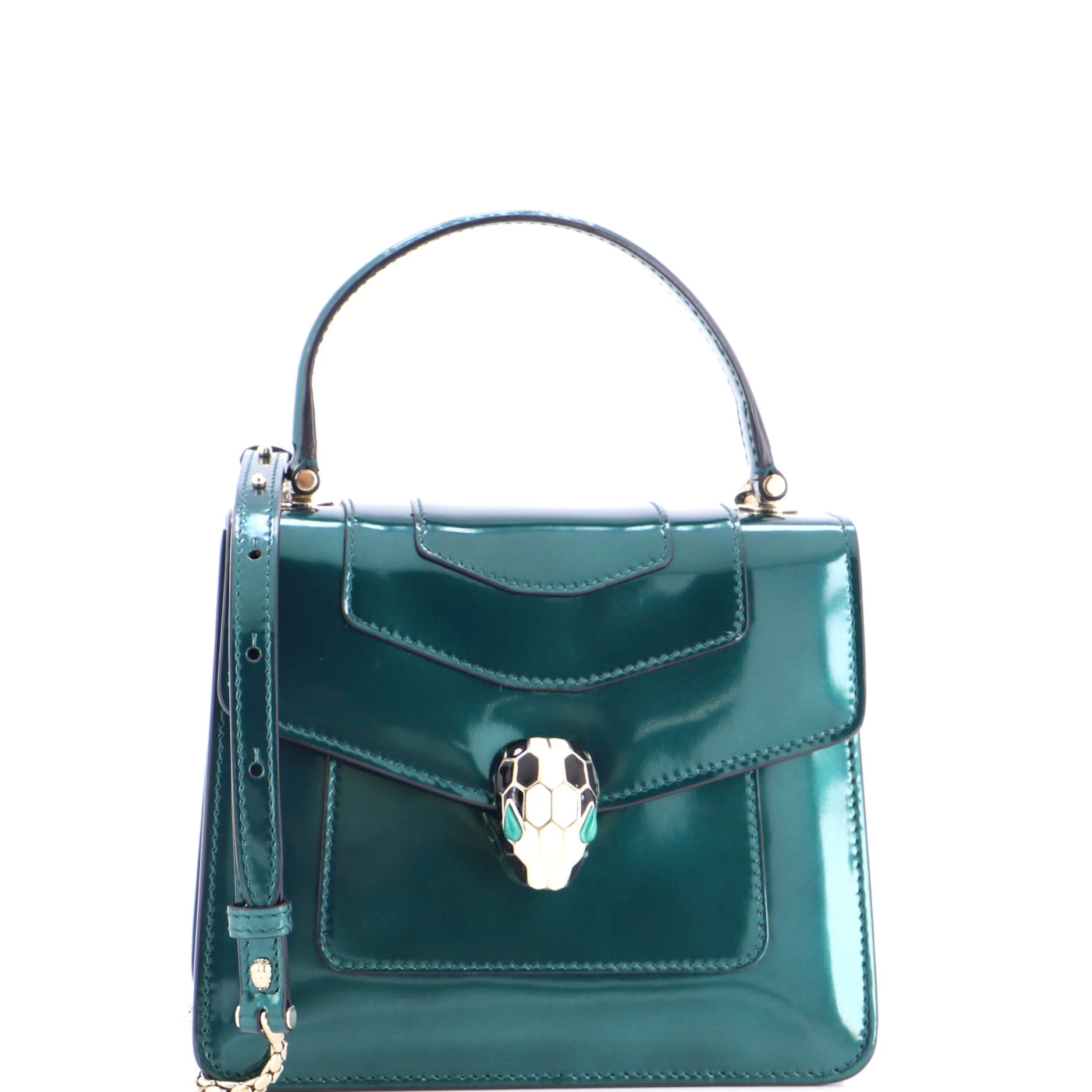 Serpenti Top Handle Bag Patent Small