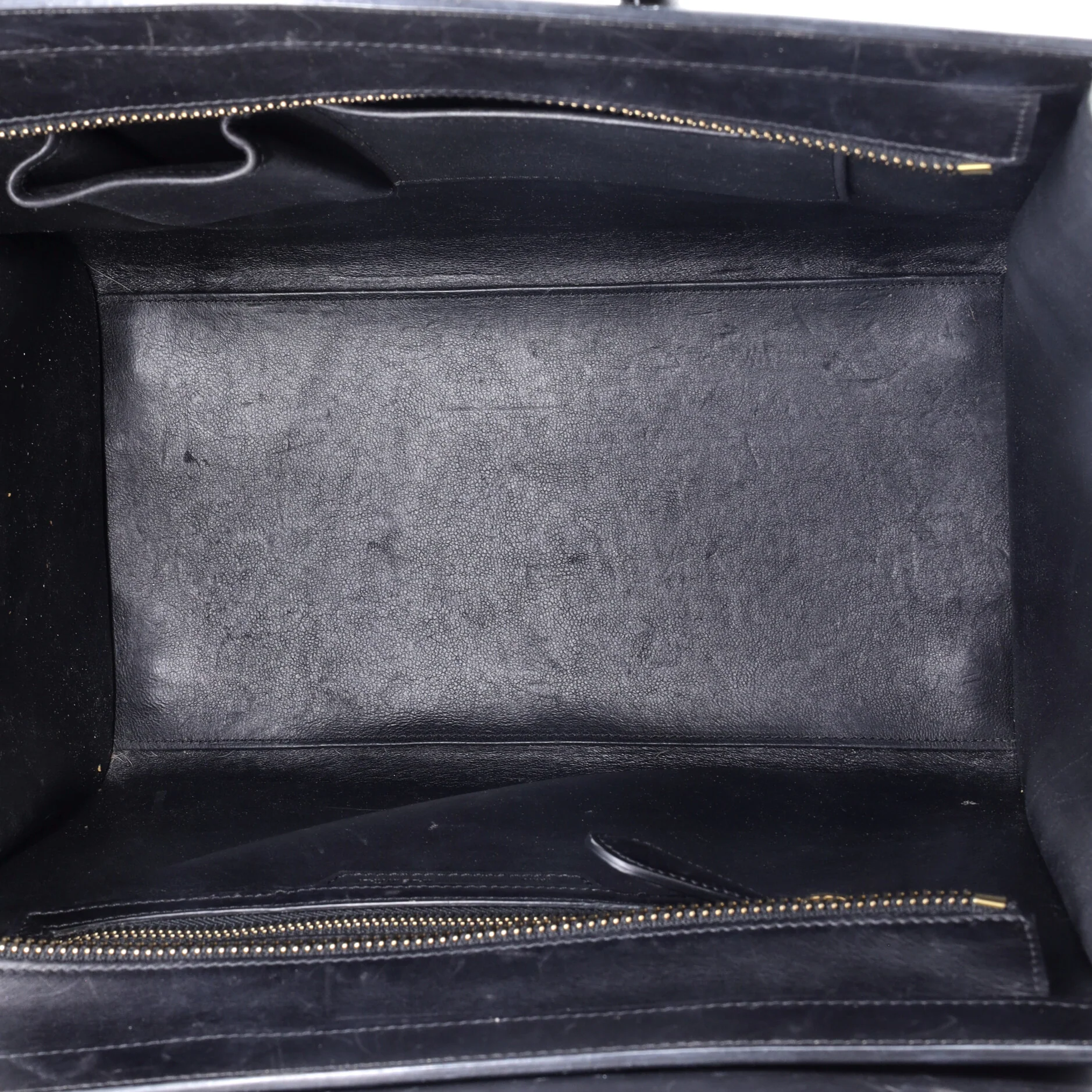 Bicolor Luggage Bag Leather Micro - Image 5