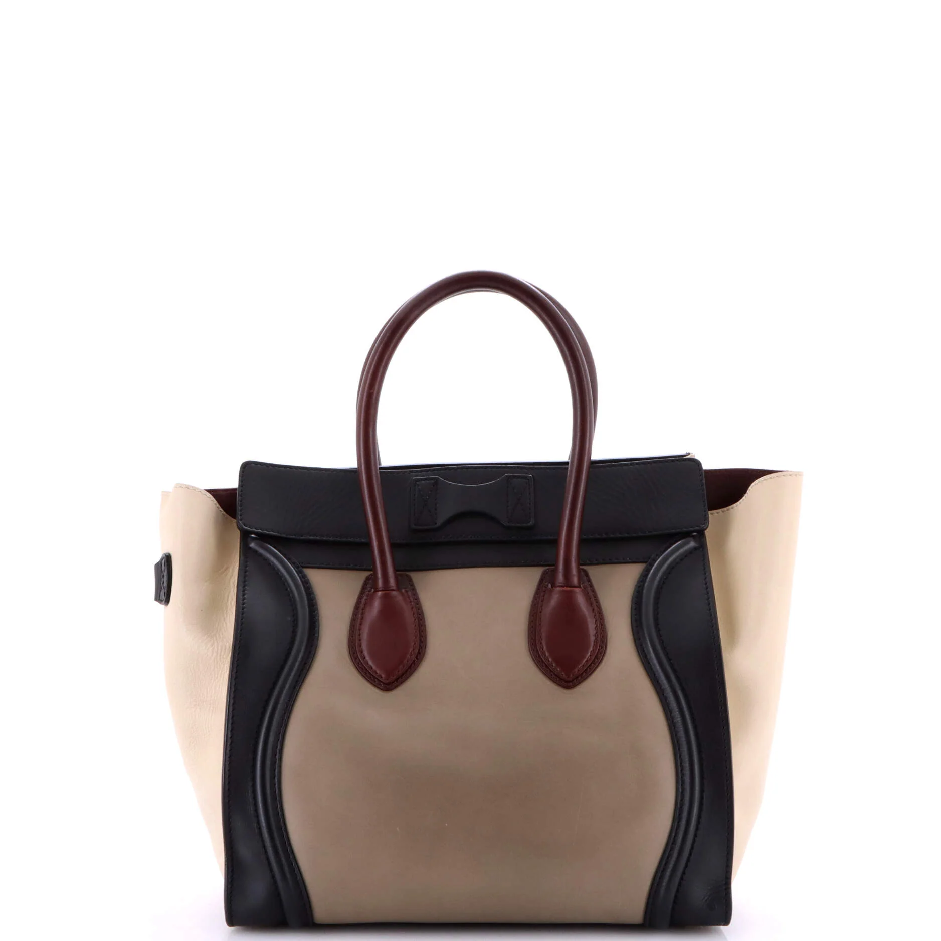 Bicolor Luggage Bag Leather Mini - Image 3