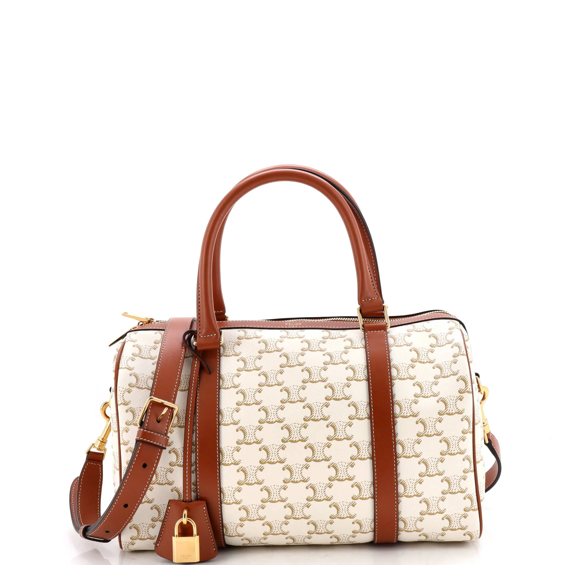 Boston Bag Triomphe Coated Canvas Large