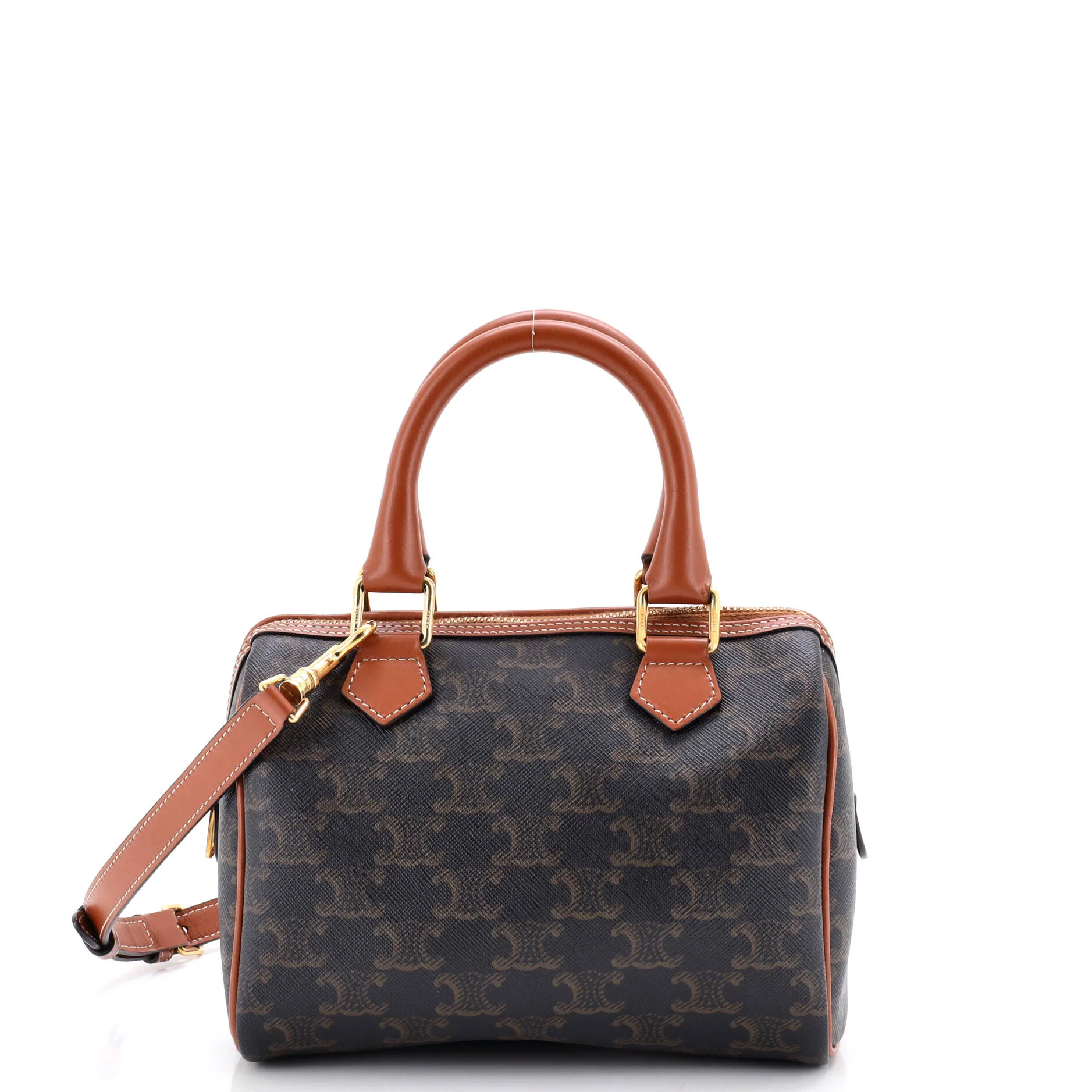 Boston Bag Triomphe Coated Canvas Small