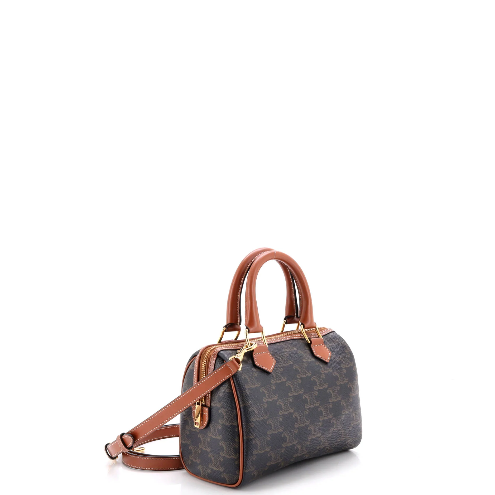 Boston Bag Triomphe Coated Canvas Small - Image 2