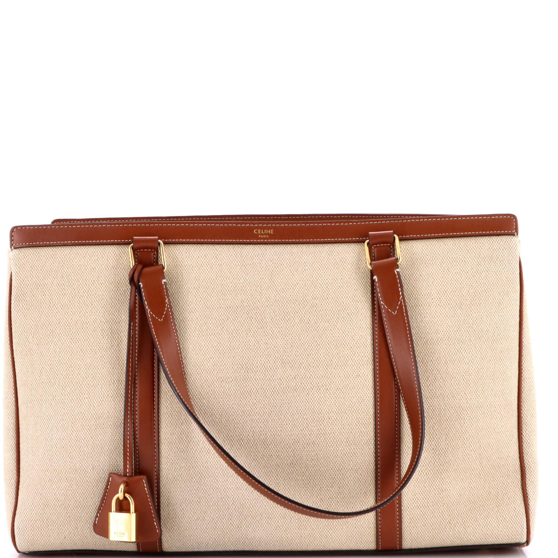 Cabas 16 Bag Canvas with Leather Medium