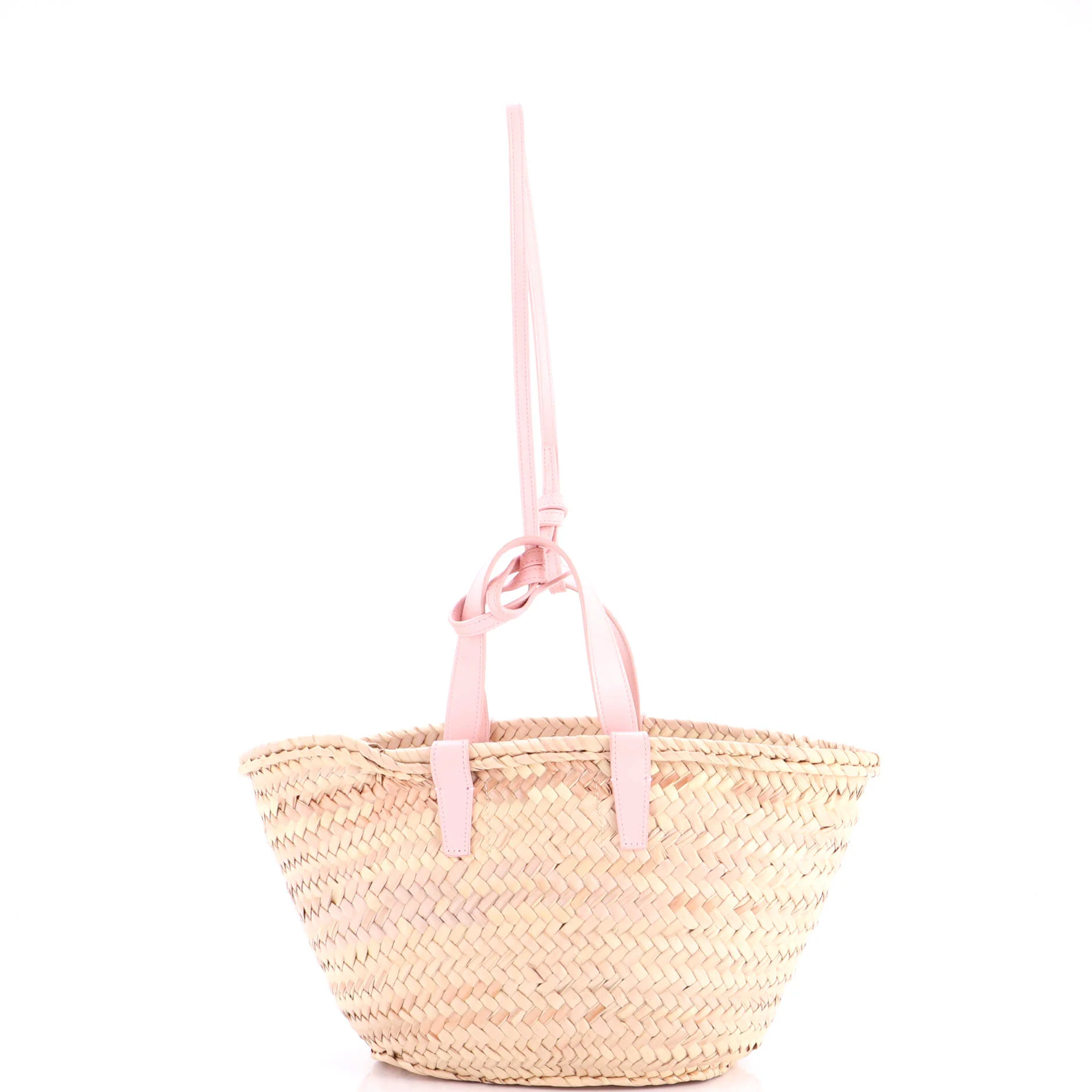 Classic Panier Basket Tote Raffia and Leather Teen - Image 3