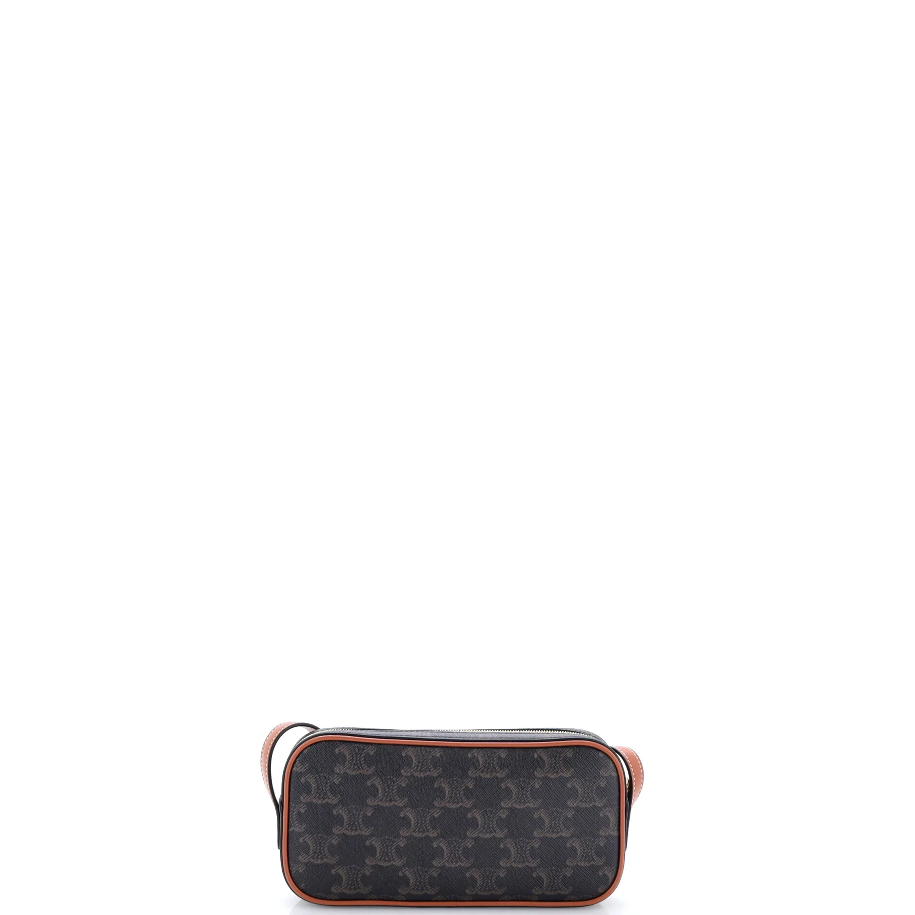 Cuir Triomphe Camera Shoulder Bag Embroidered Triomphe Coated Canvas with Leather Small - Image 3