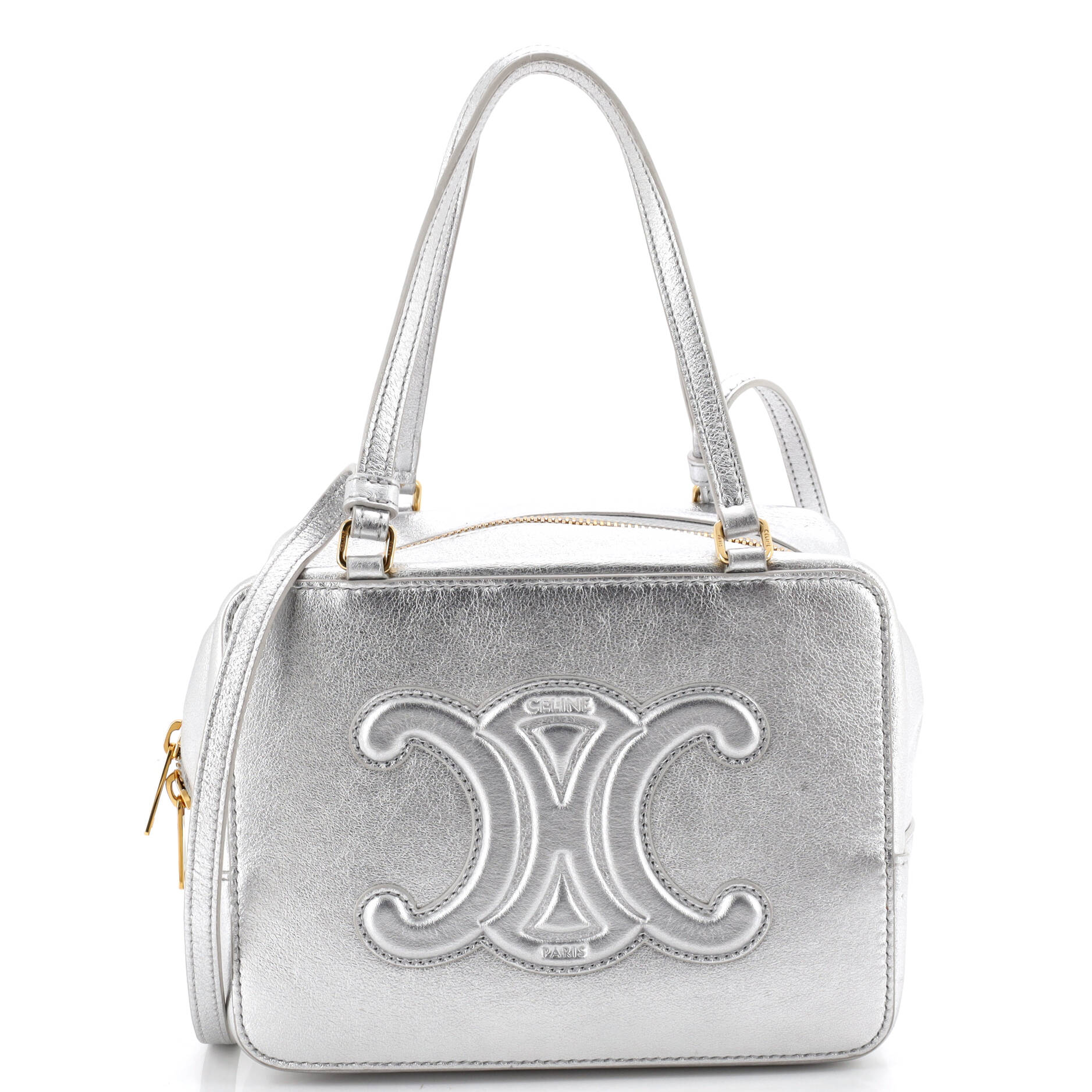 Cuir Triomphe Folded Cube Bag Leather