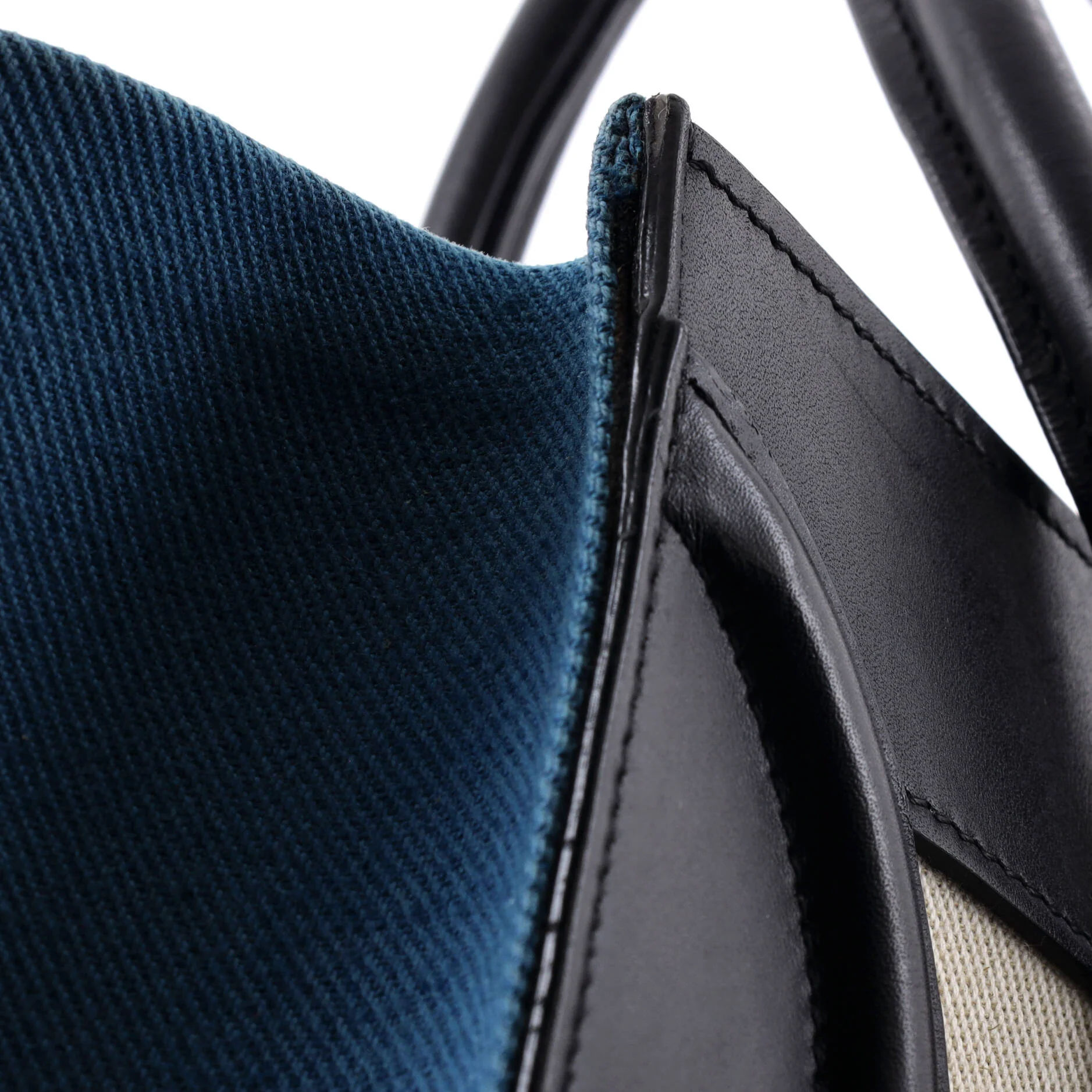 Luggage Bag Canvas and Leather Micro - Image 6