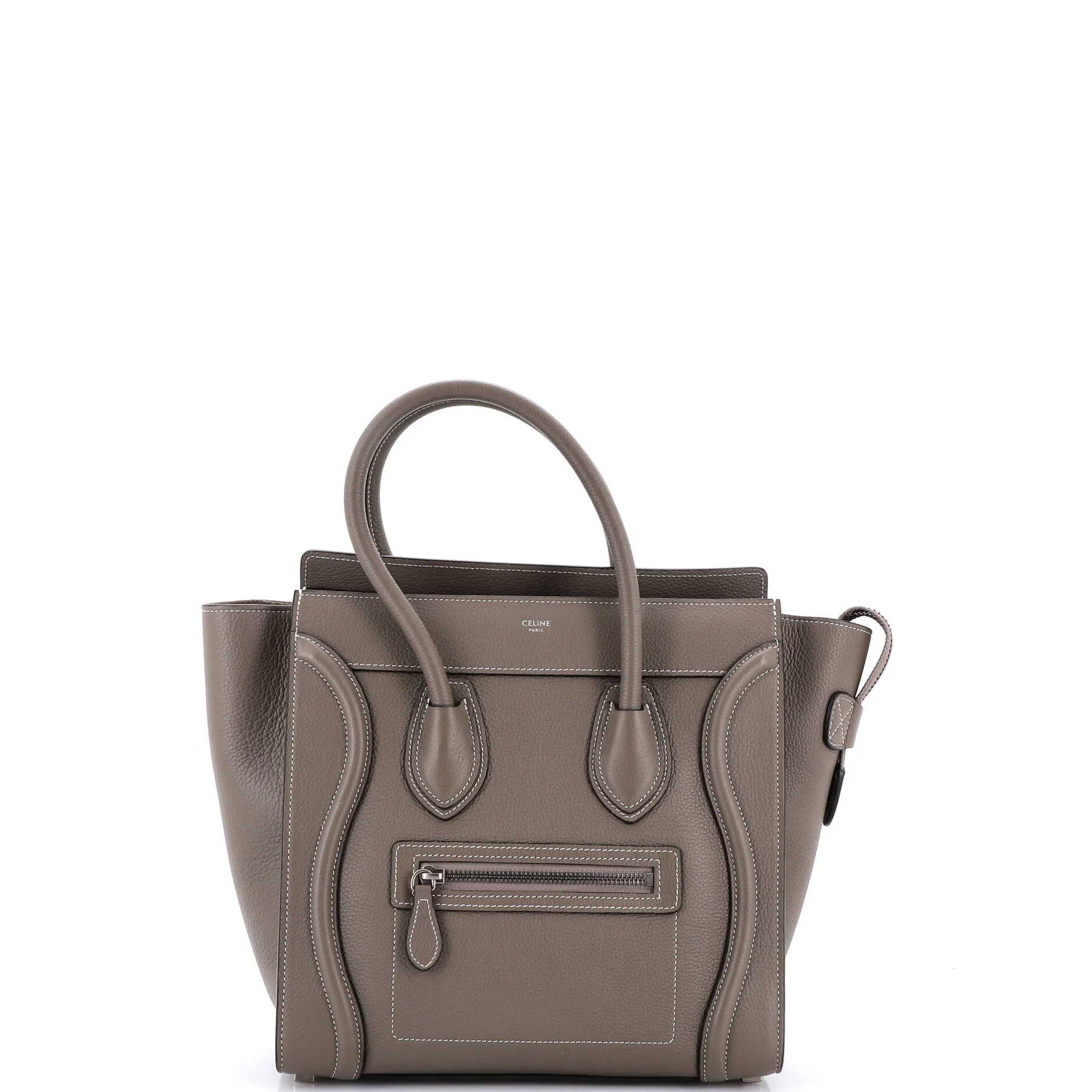 Luggage Bag Grainy Leather Micro