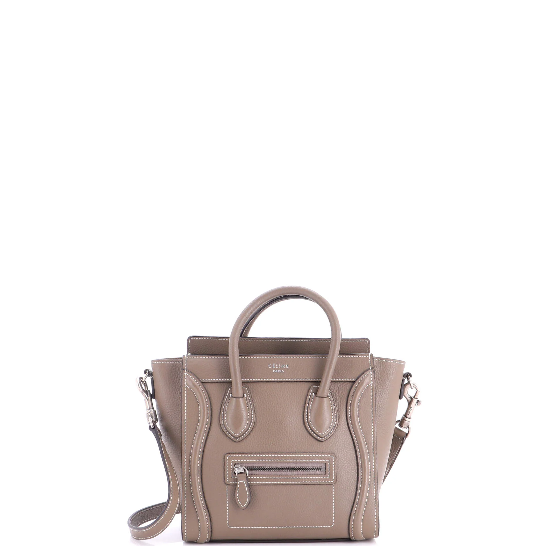 Luggage Bag Grainy Leather Nano