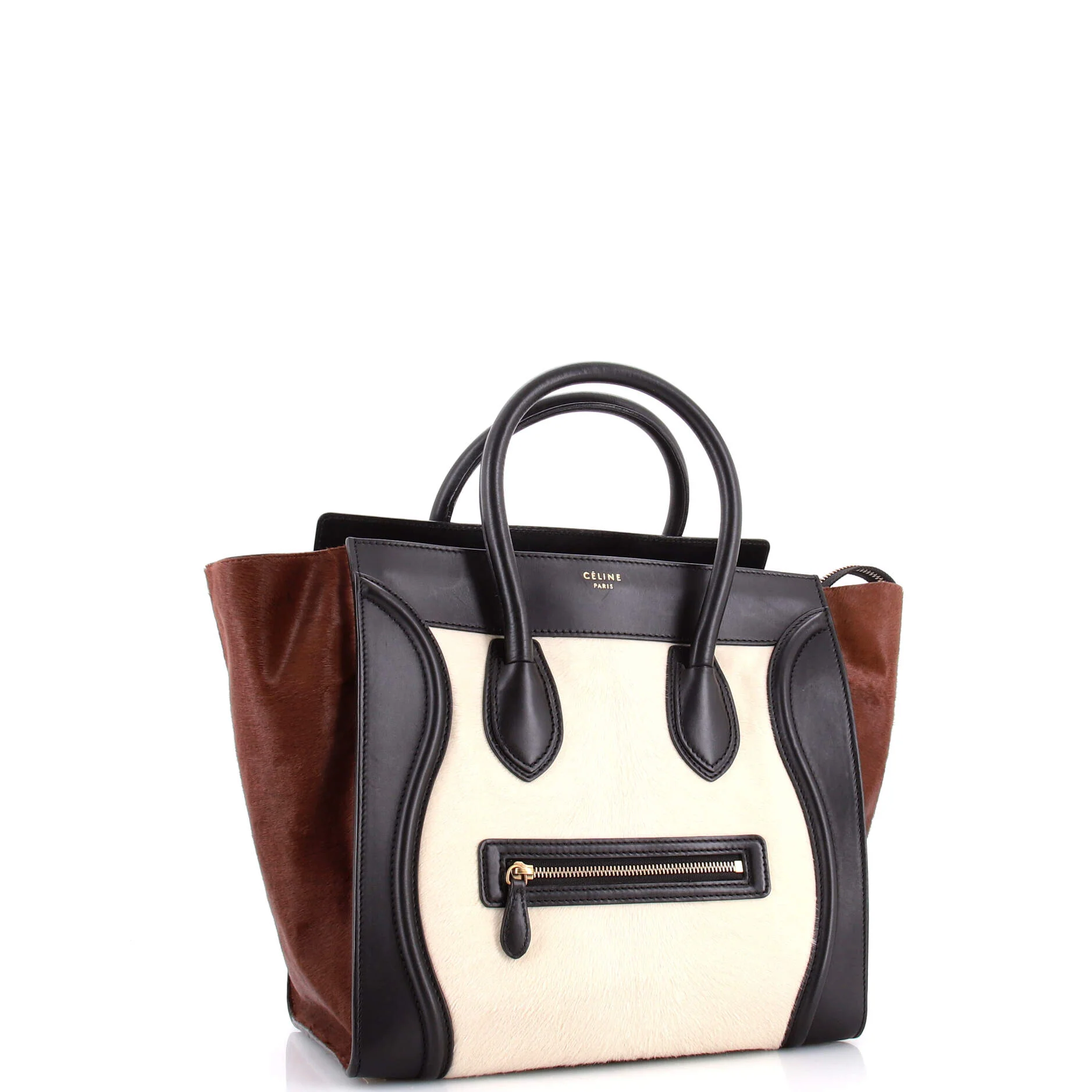 Luggage Bag Pony Hair and Leather Mini - Image 2
