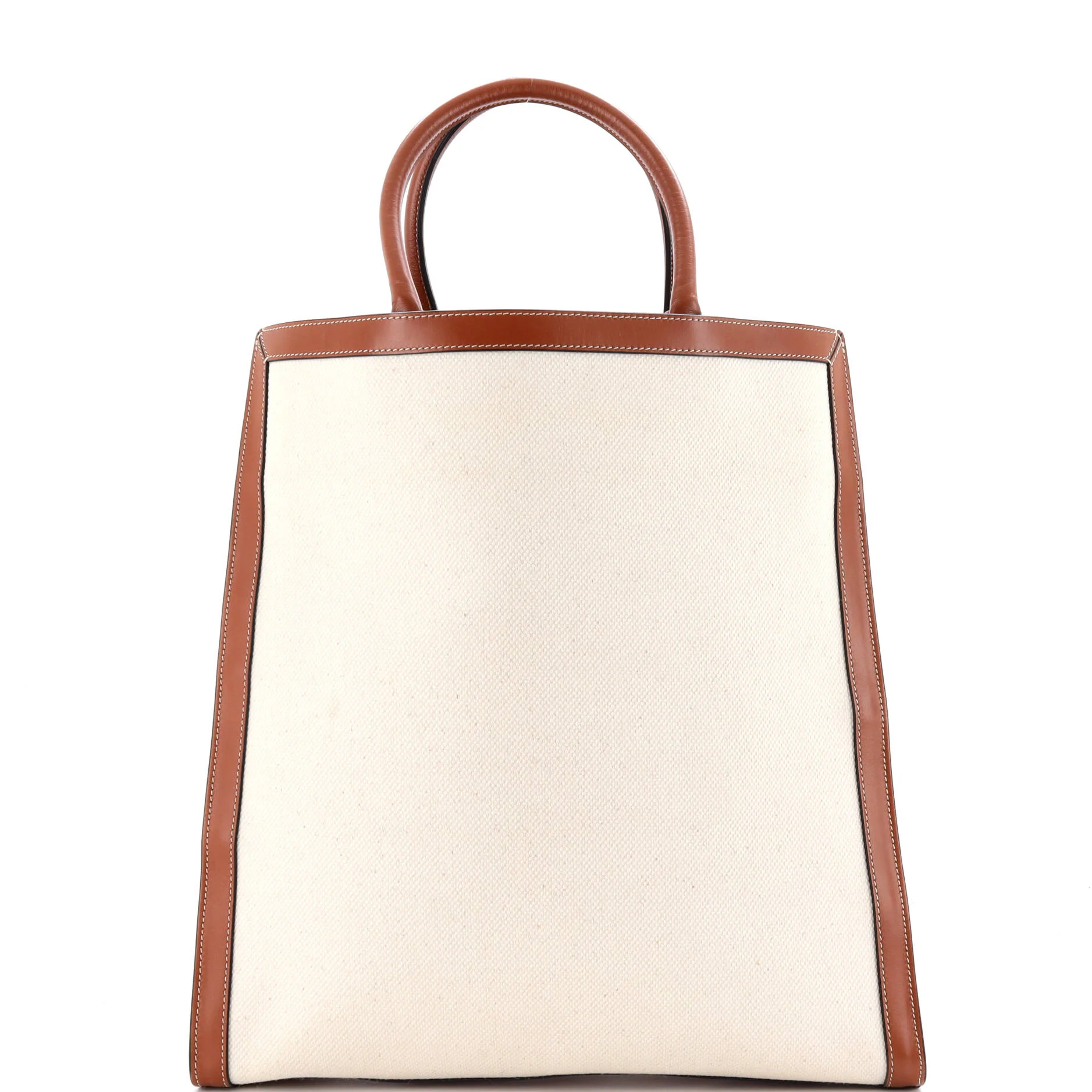Sulky Vertical Cabas Tote Canvas with Leather Large - Image 3