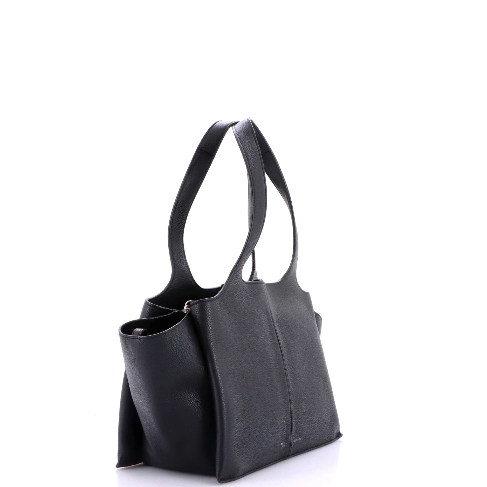 Tri-Fold Shoulder Bag Grained Calfskin Small - Image 2