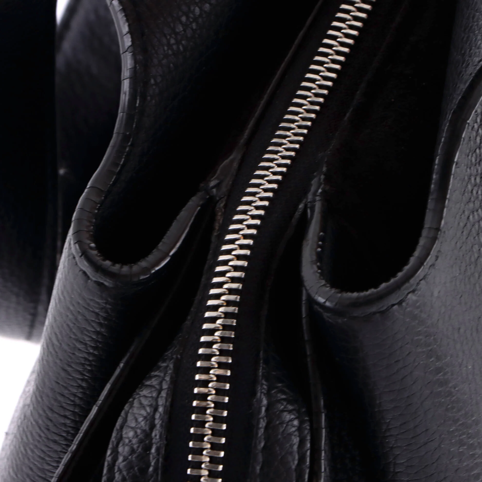 Tri-Fold Shoulder Bag Grained Calfskin Small - Image 7