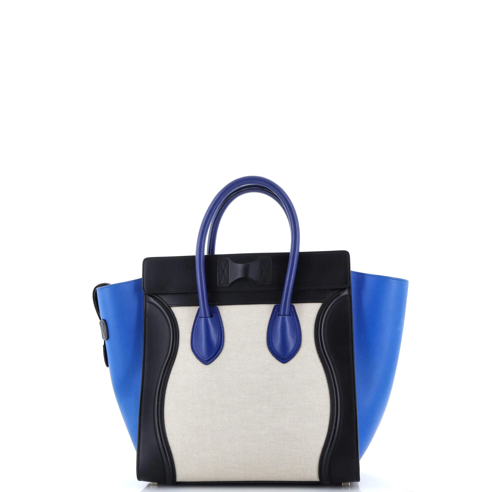 Tricolor Luggage Bag Canvas and Leather Mini - Image 3