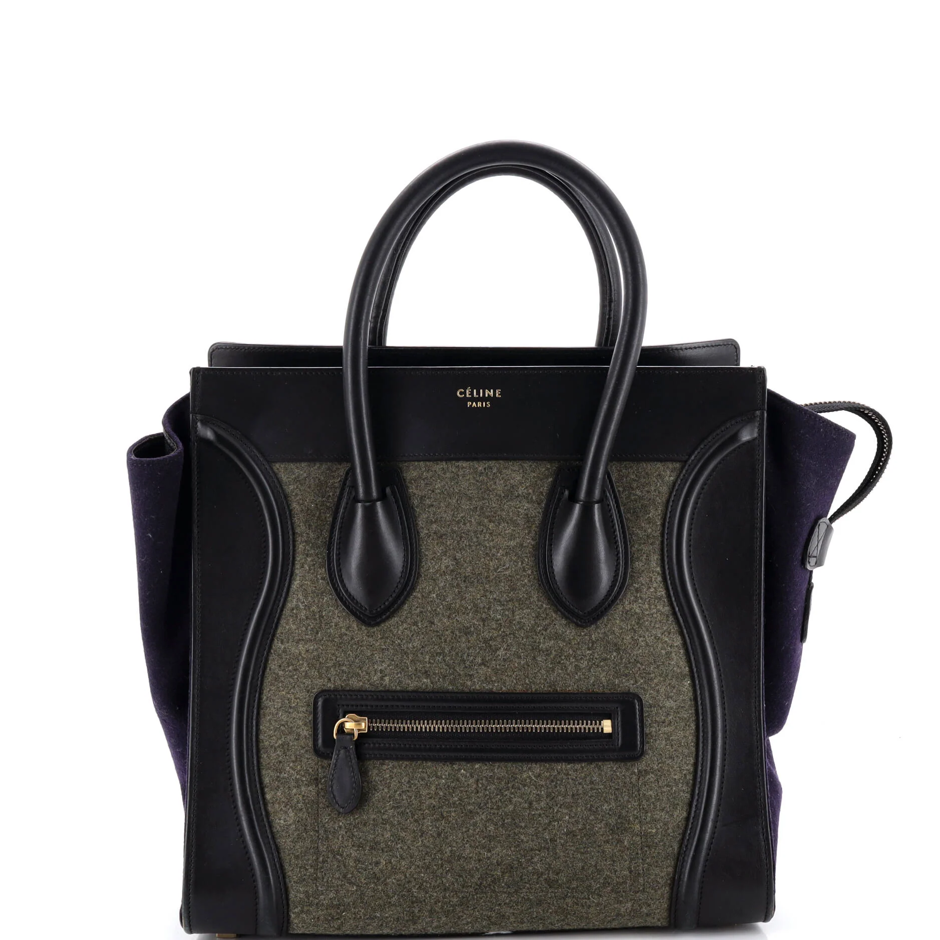 Tricolor Luggage Bag Felt Mini