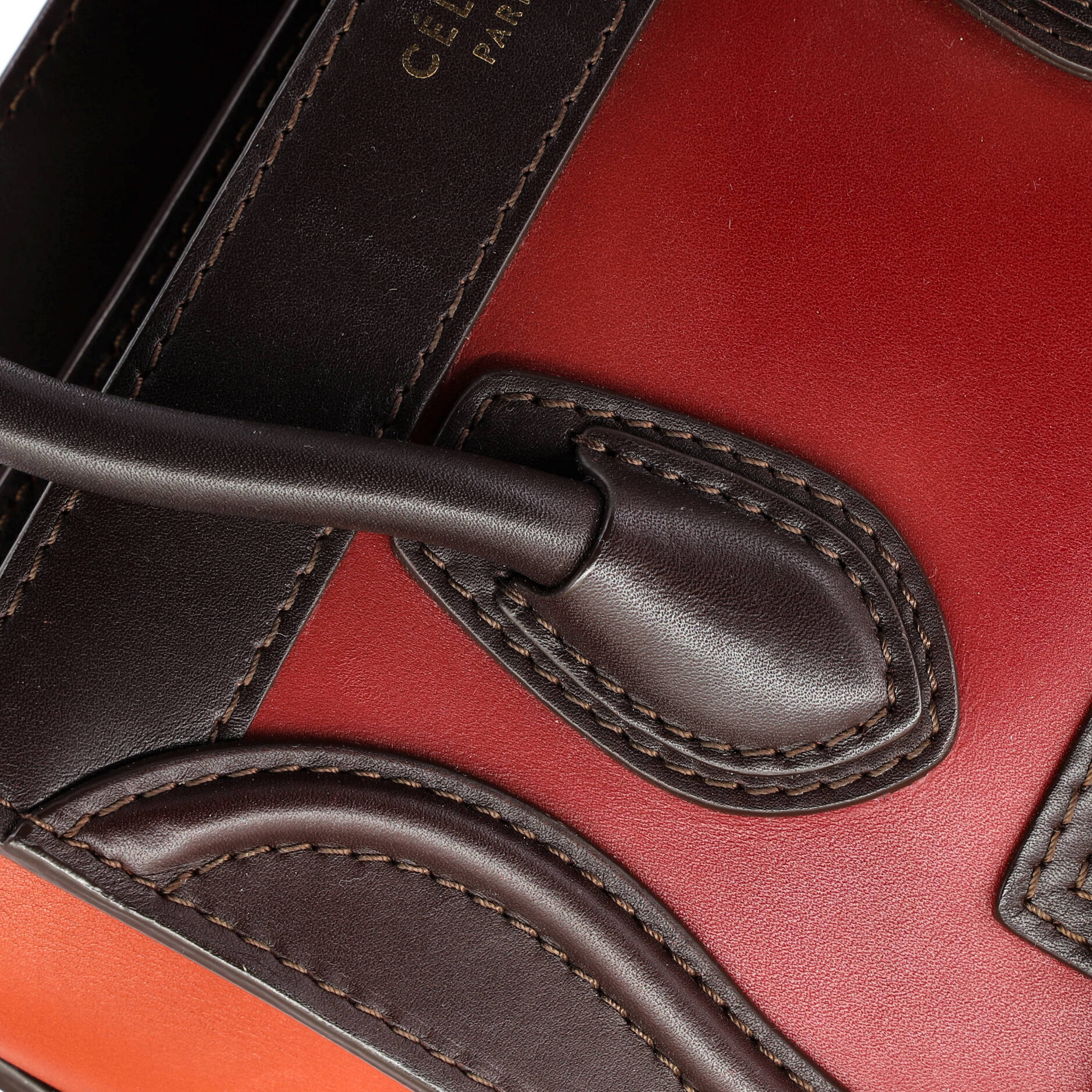 Tricolor Luggage Bag Leather Nano - Image 7