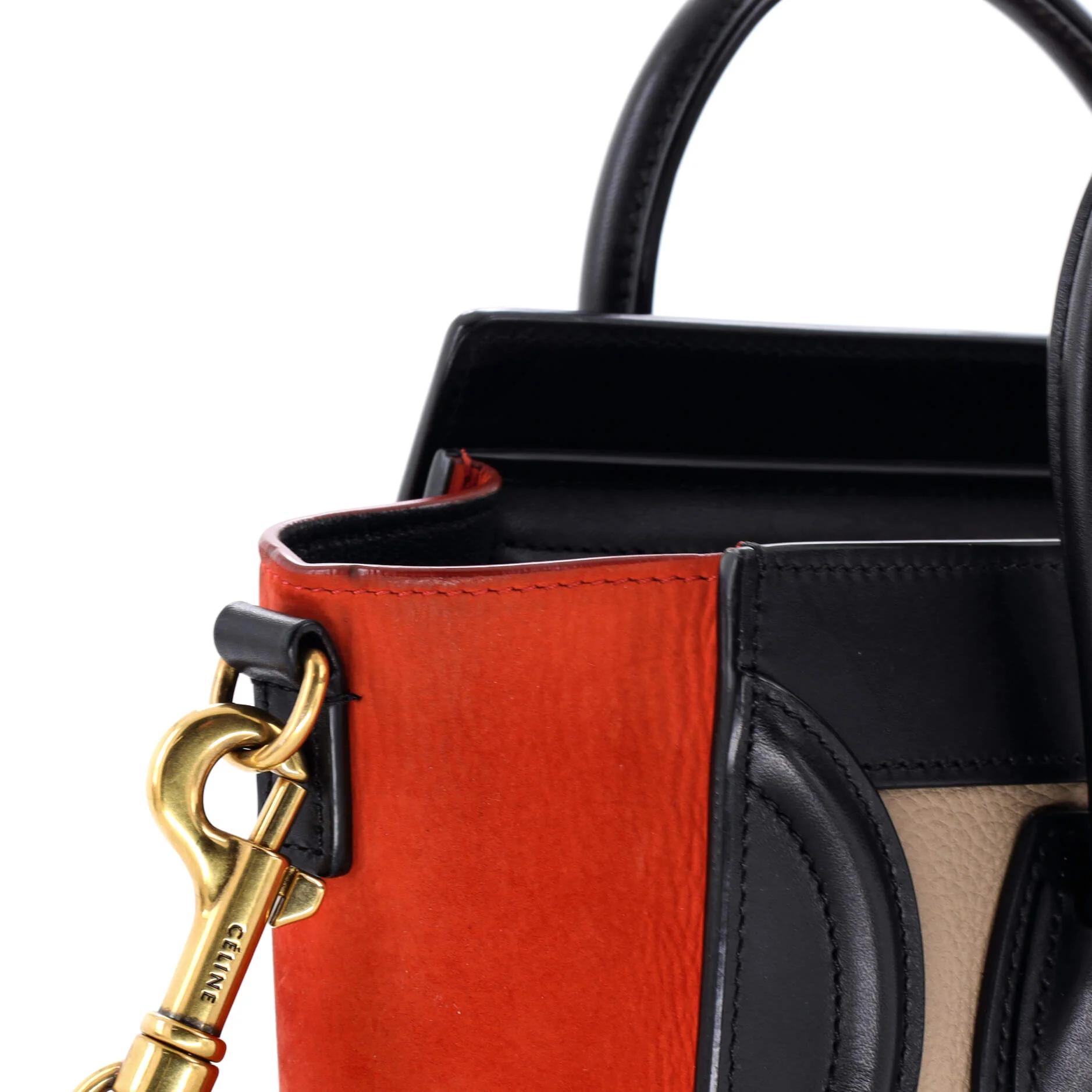 Tricolor Luggage Bag Leather Nano - Image 7