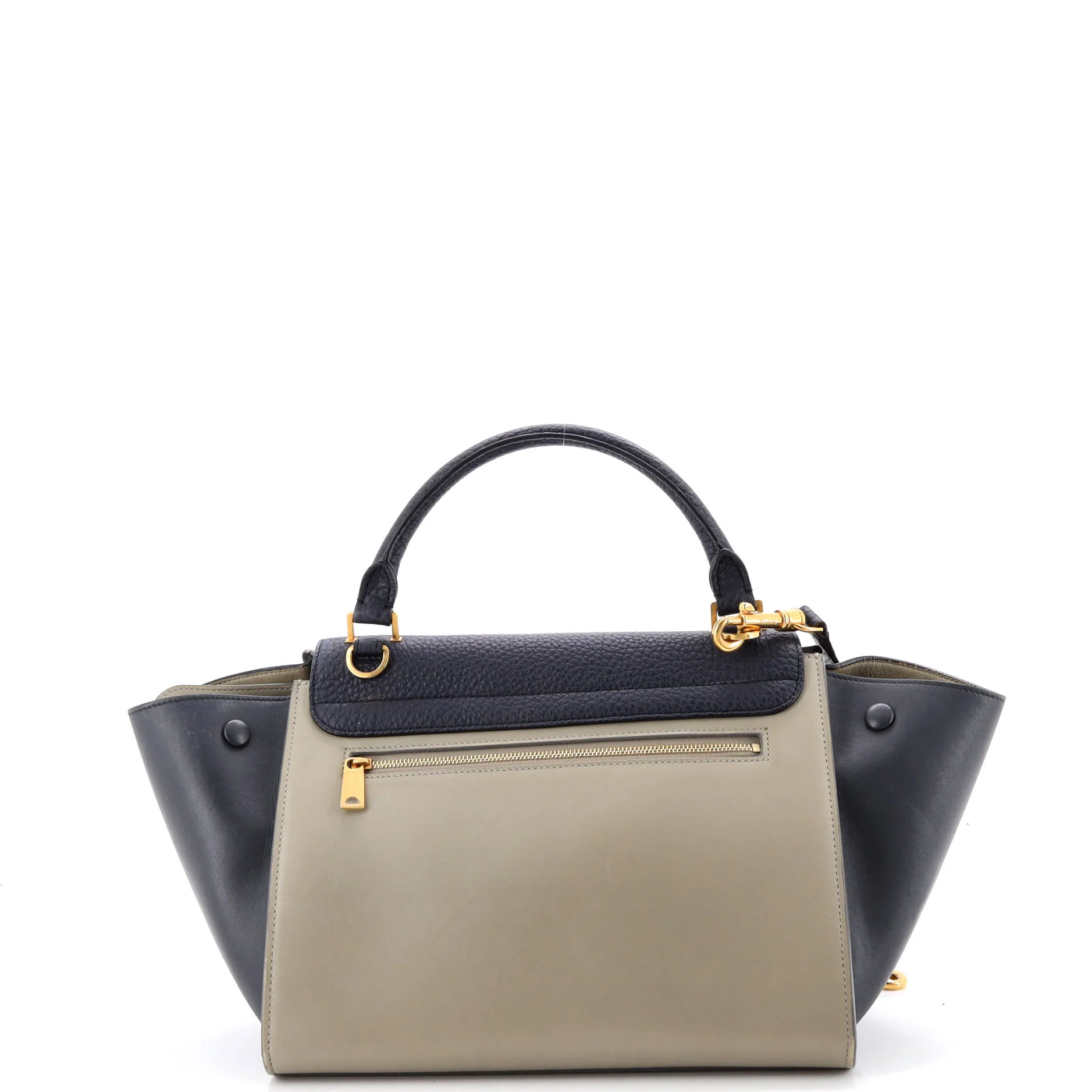 Bicolor Trapeze Bag Leather Small - Image 3